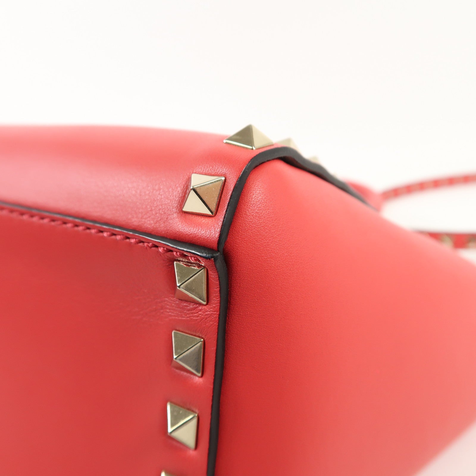 Valentino 牛皮皮革Shoulder Bag金扣手挽肩背兩用袋