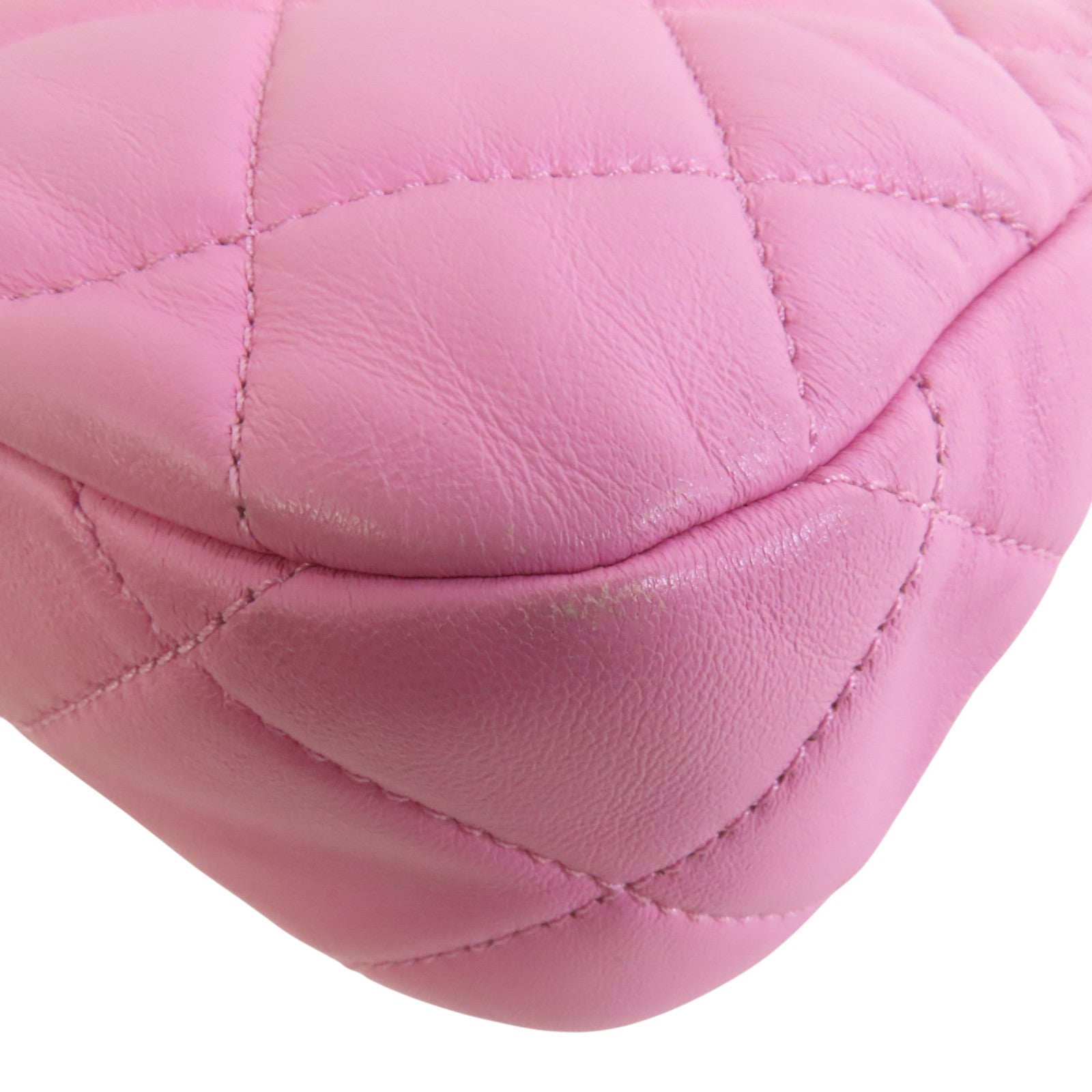 CHANEL 羊皮皮革Chain Shoulder金扣鏈帶肩背袋