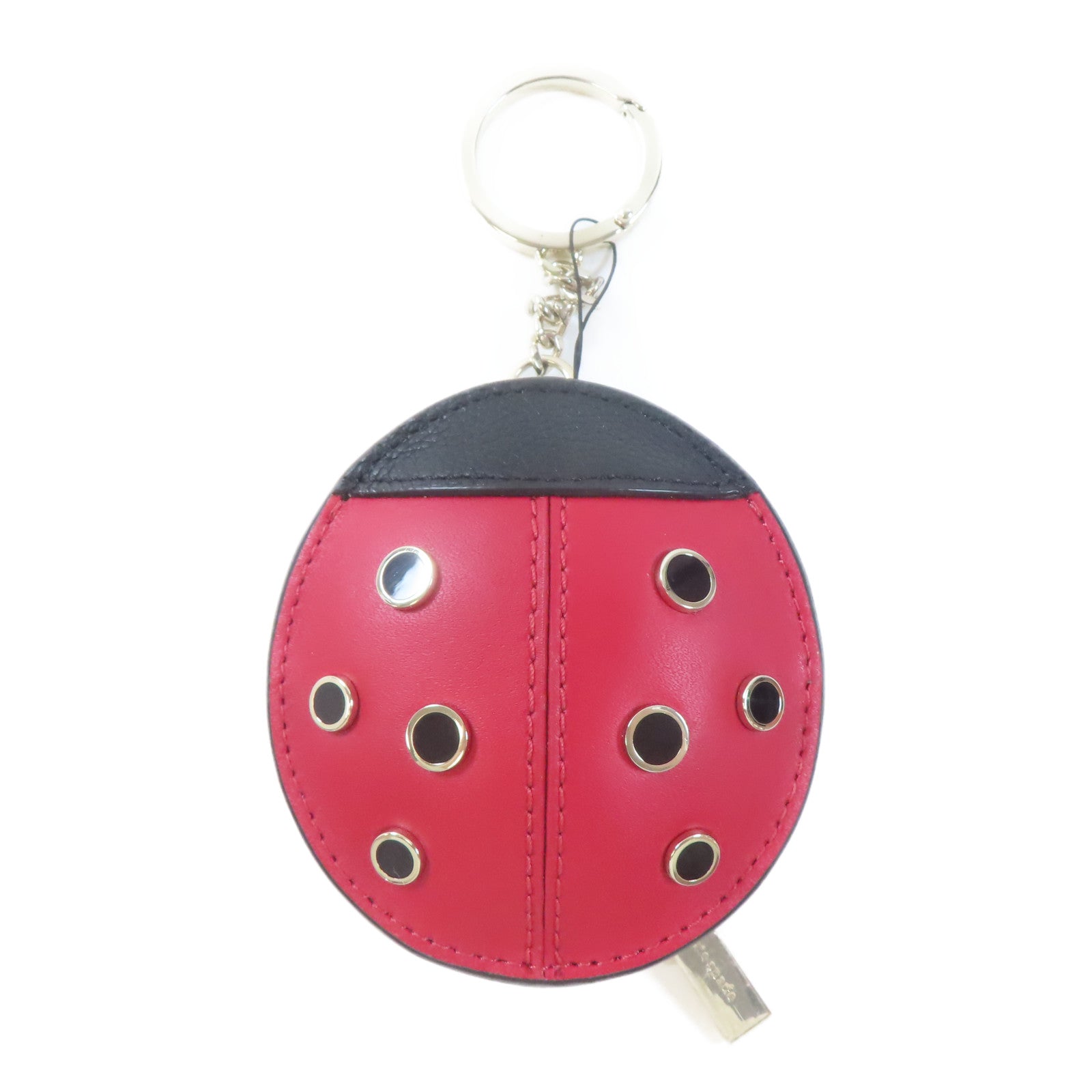 Kate Spade 牛皮皮革Ladybird Charm掛飾紅色/黑色