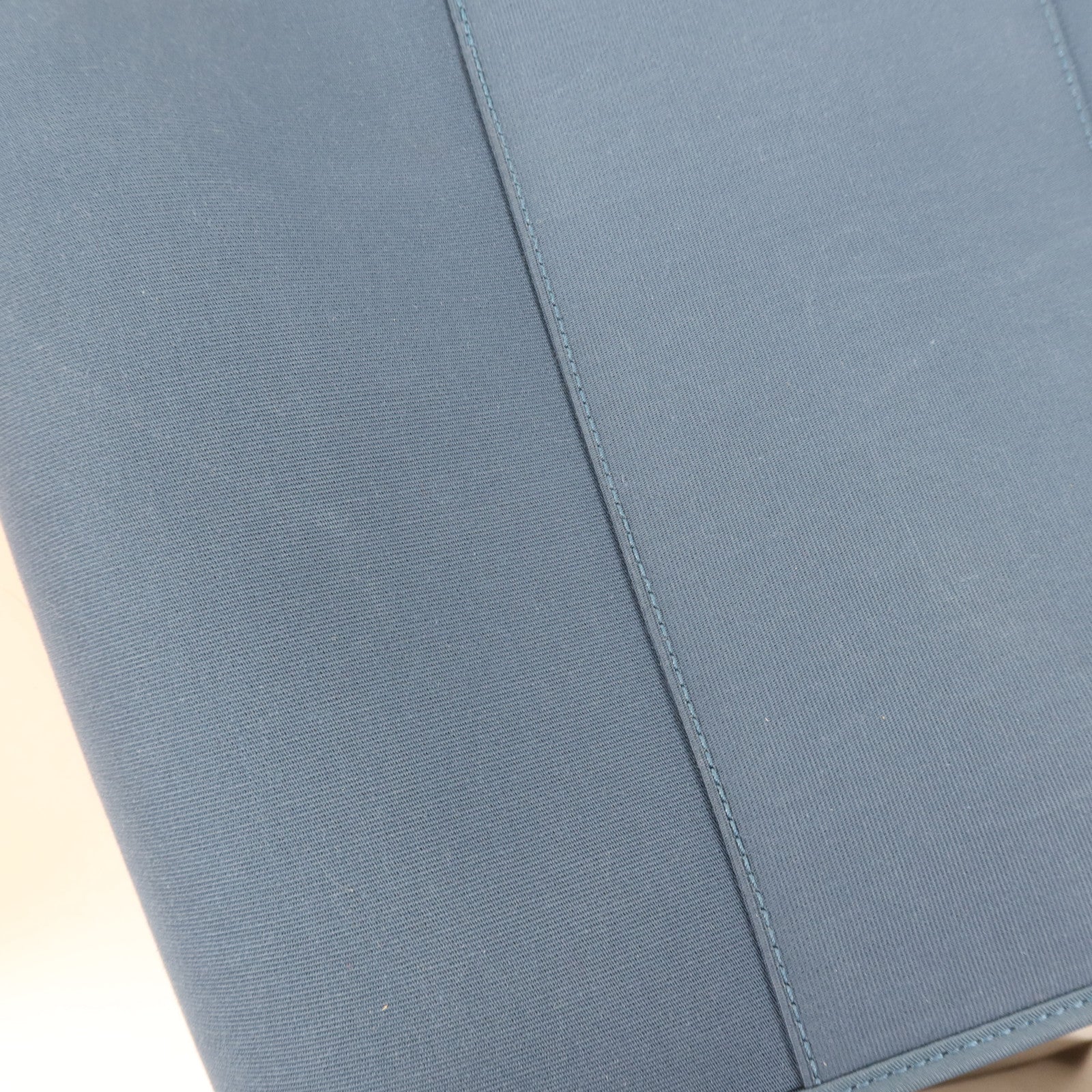 HERMES 帆布Cabag 32銀扣手挽肩背兩用袋Bleu Tempete