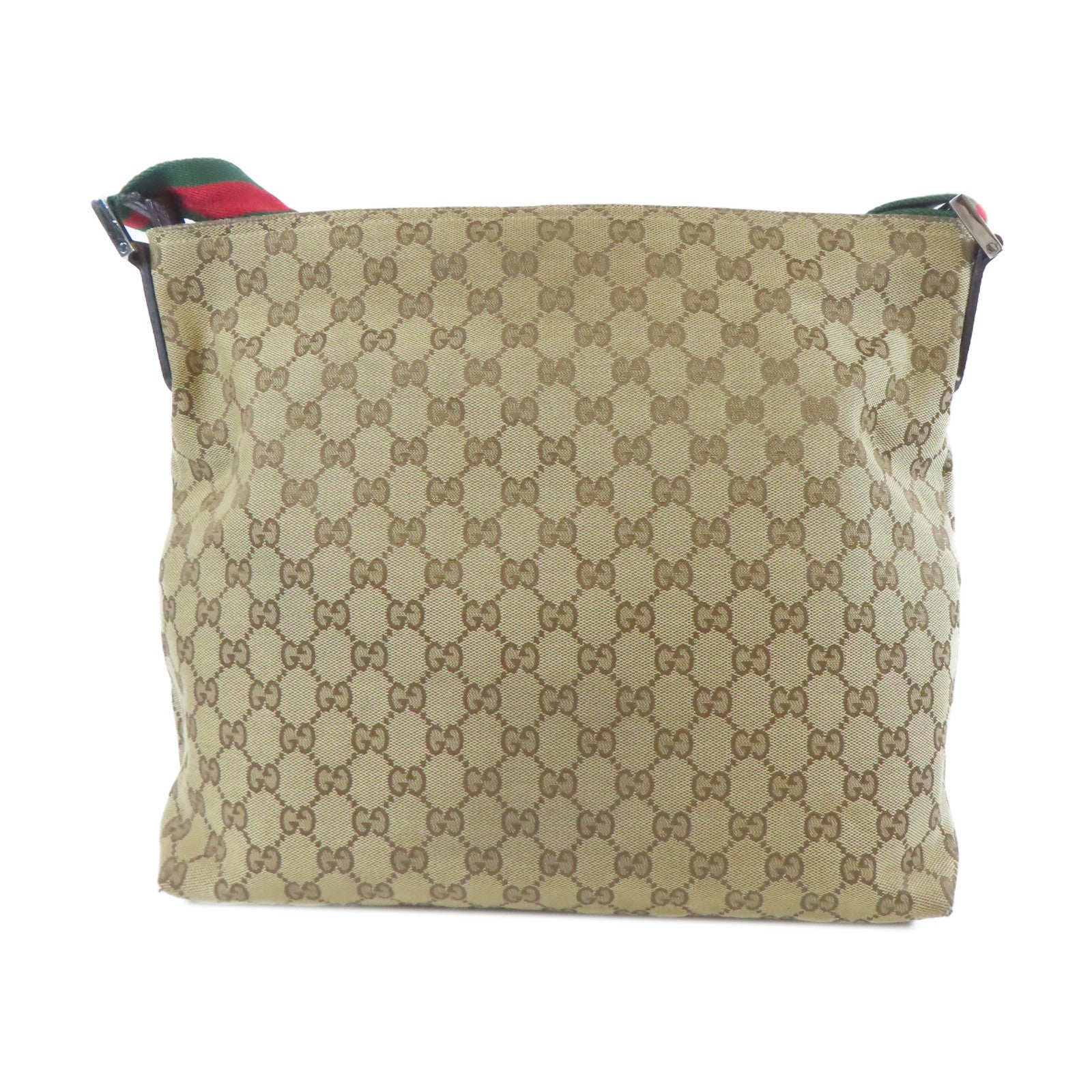 GUCCI 【激減優惠】帆布Shoulder Bag銀扣肩背袋啡色