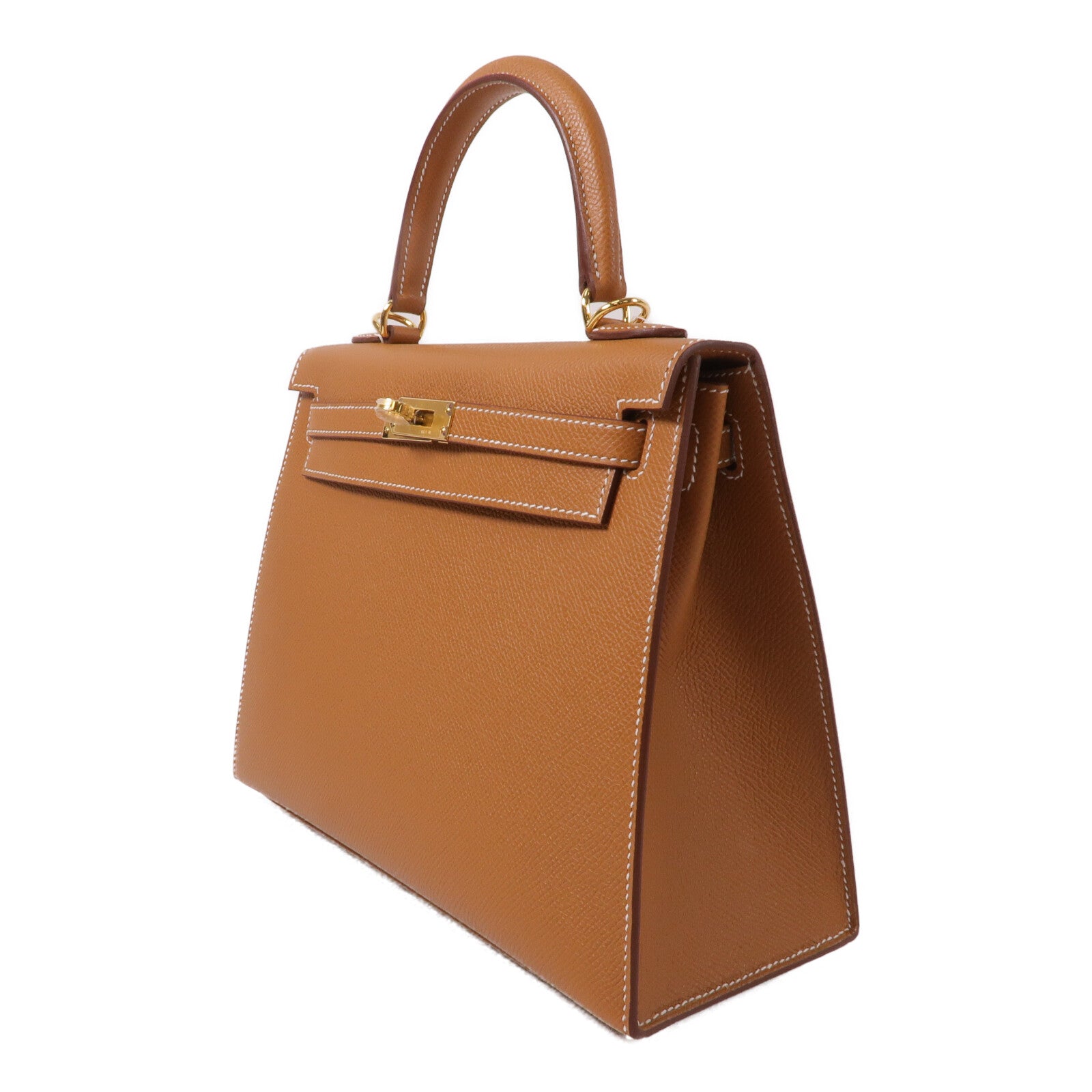 HERMES Epsom皮革Kelly 25手挽肩背兩用袋Gold
