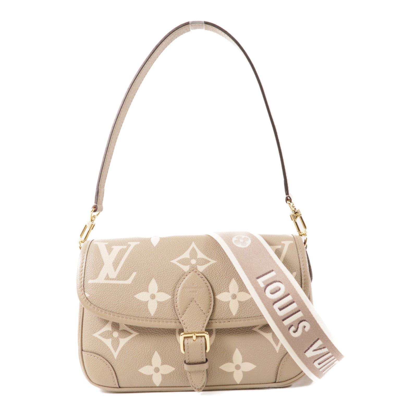 LOUIS VUITTON Monogram Empreinte Diane PM金扣手挽肩背兩用袋