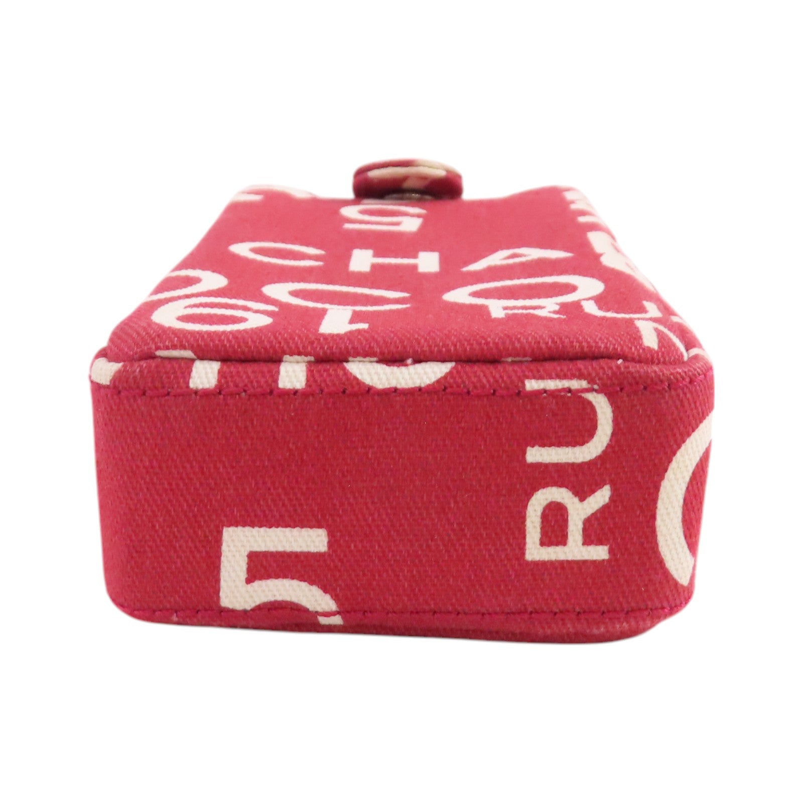 CHANEL 帆布Phone Case Shoulder Bag金扣鏈帶肩背袋