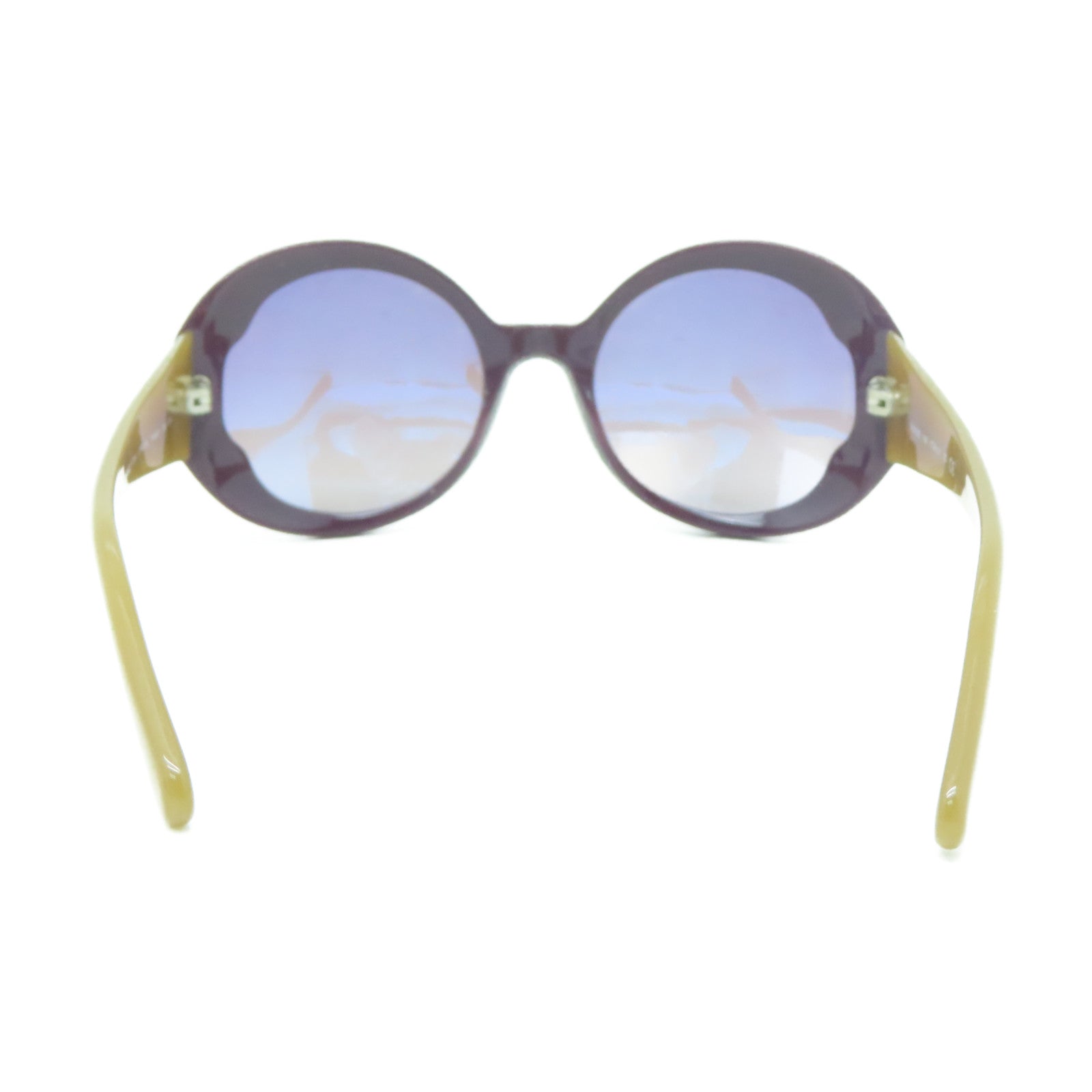 CHANEL 【激減優惠】PVC Sunglasses銀扣太陽眼鏡紫色/芥末色