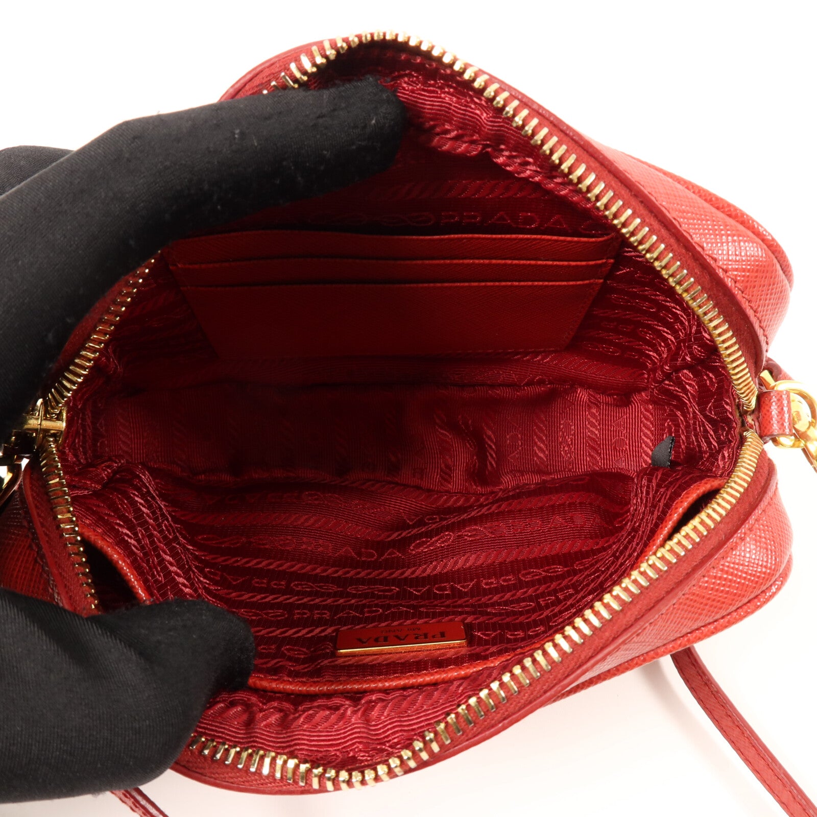 PRADA 牛皮皮革Camera Bag肩背袋