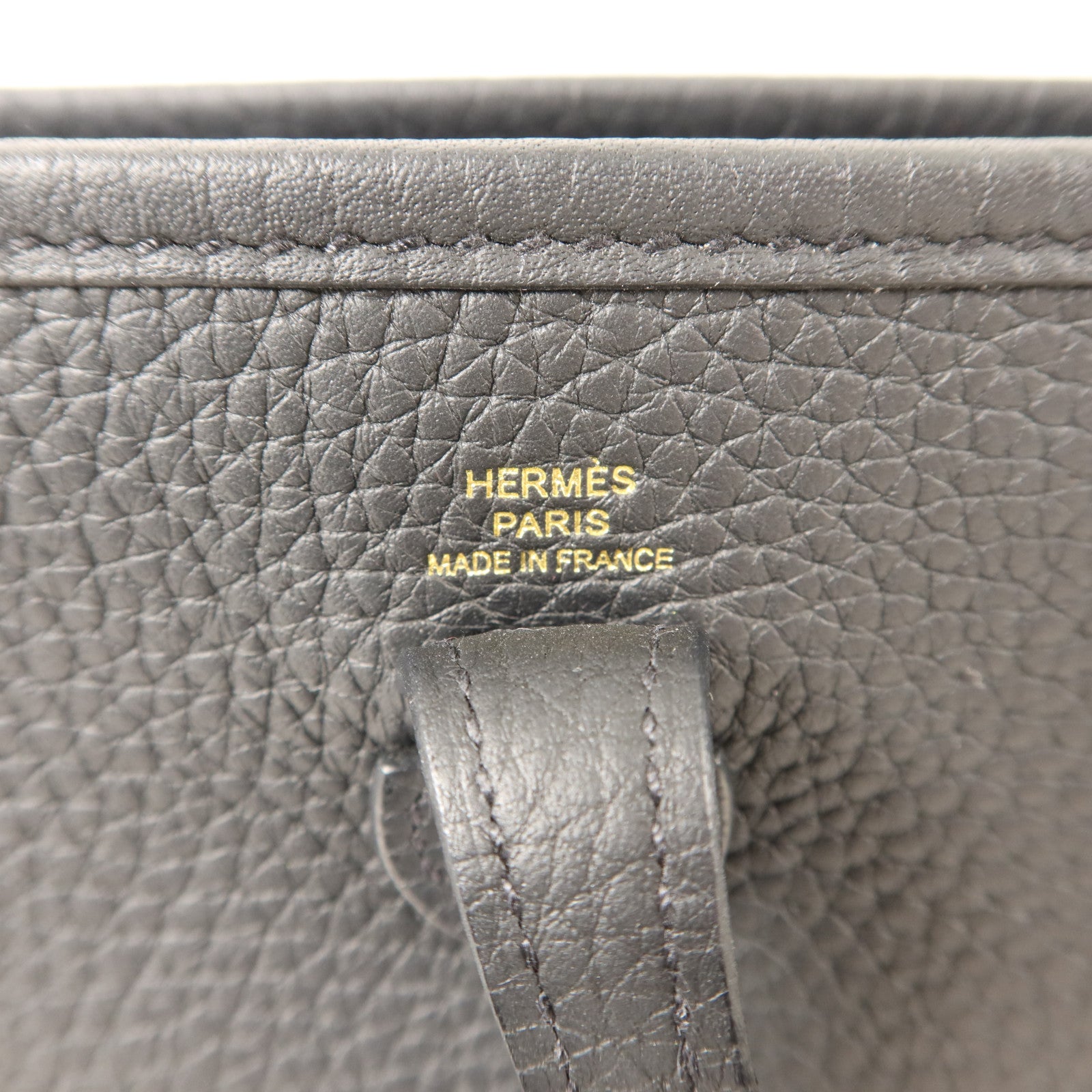 HERMES Clemence皮革Evelyne TPM肩背袋Noir