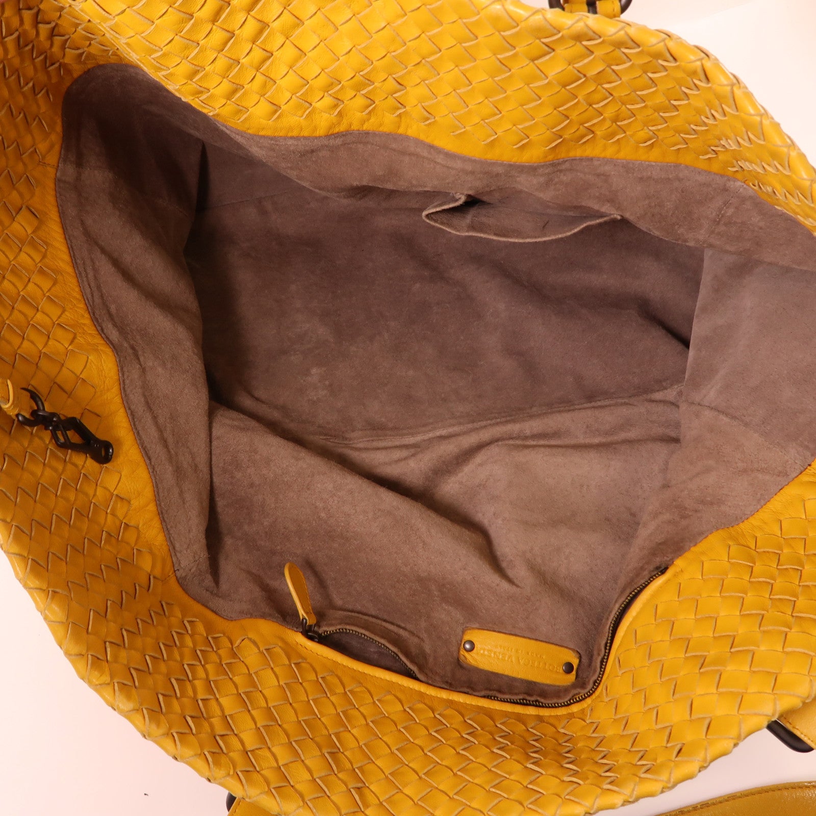 BOTTEGA VENETA BV Tote Bag Lambskin Leather Yellow