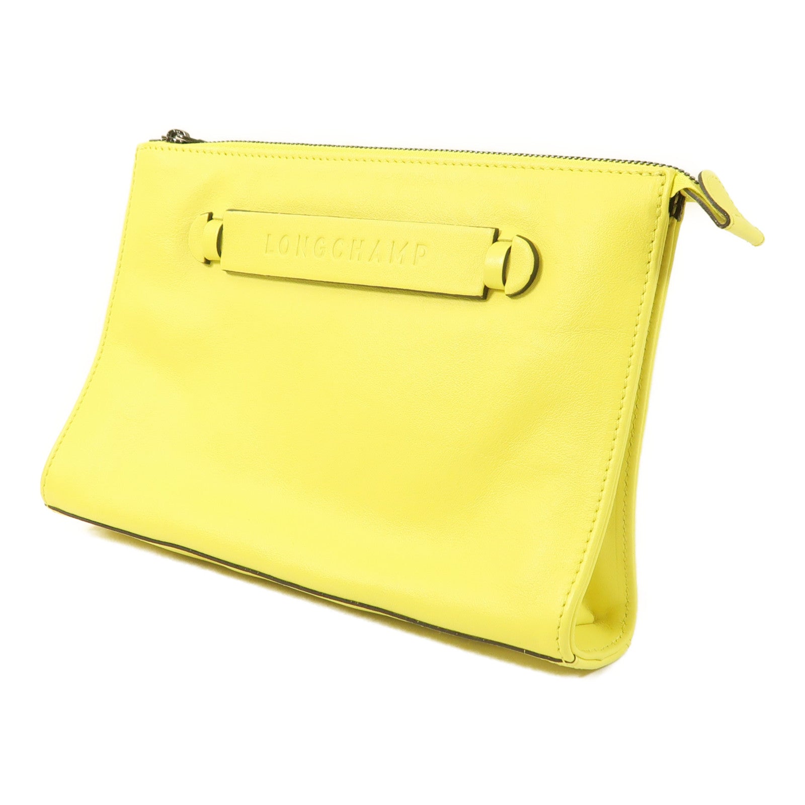 Longchamp 牛皮皮革Pouch手拿包
