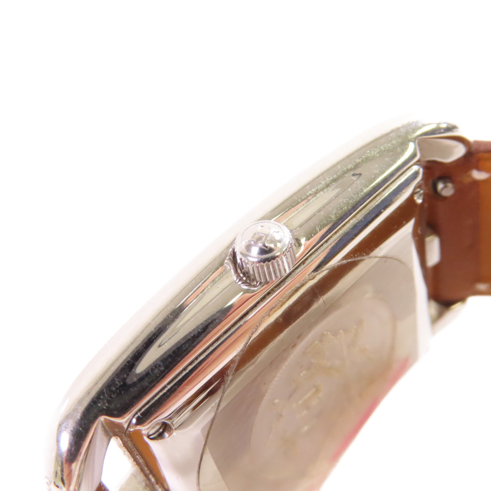 HERMES Cape Cod Watch不鏽鋼/牛皮皮革帶自動機芯手錶白色/啡色