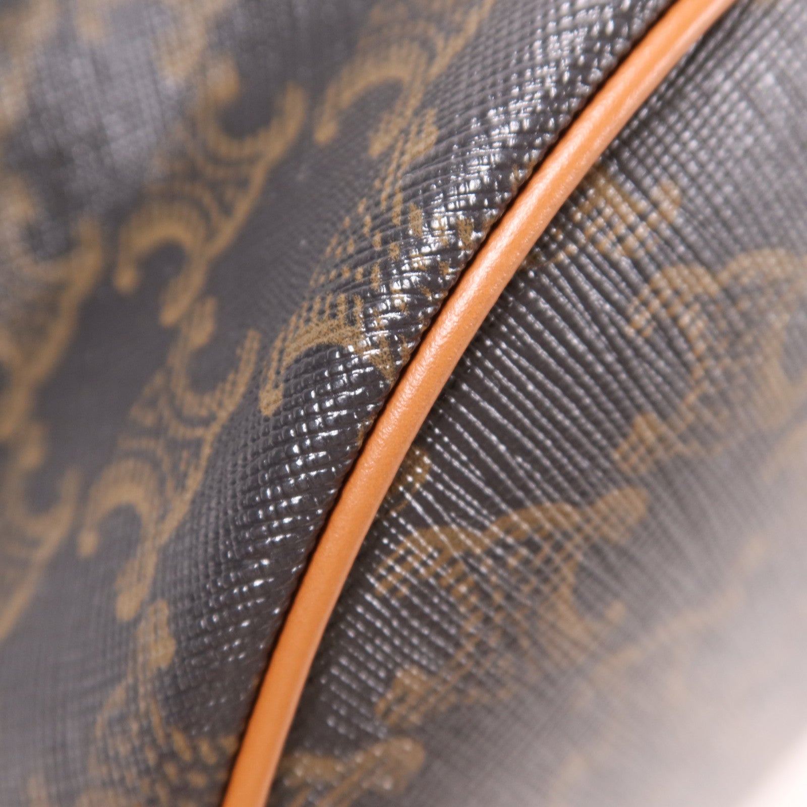 CELINE 塗層帆布/牛皮皮革Clara Bag金扣手挽肩背兩用袋