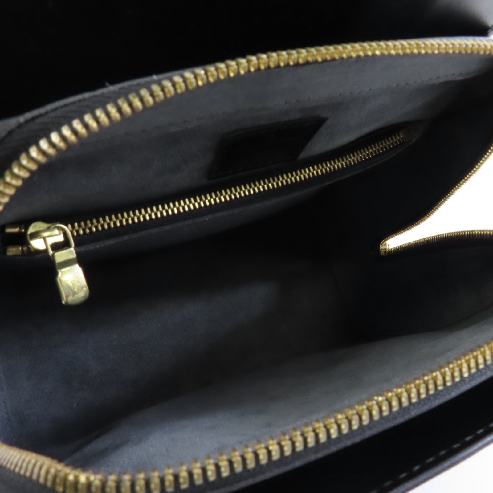 LOUIS VUITTON Epi Ponneuf金扣手挽袋黑色