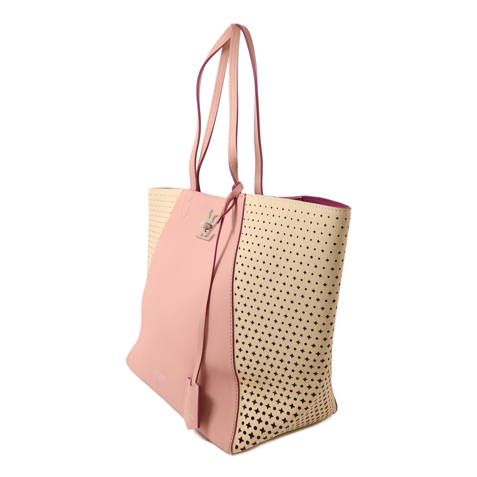 LOUIS VUITTON 牛皮皮革Rockme Cabas銀扣手挽袋