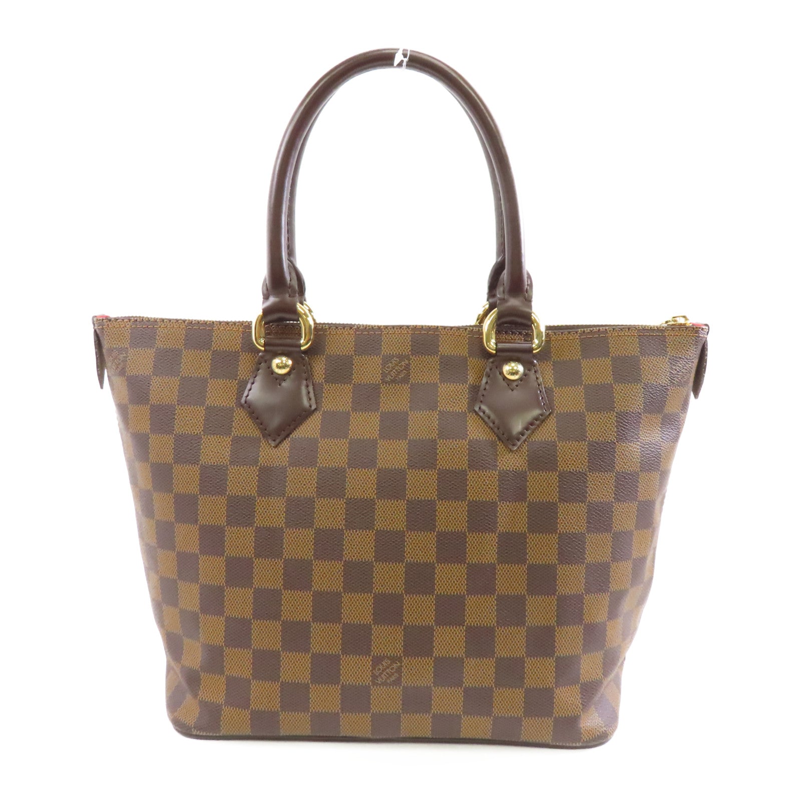 LOUIS VUITTON Damier Saleya PM金扣手挽袋啡色