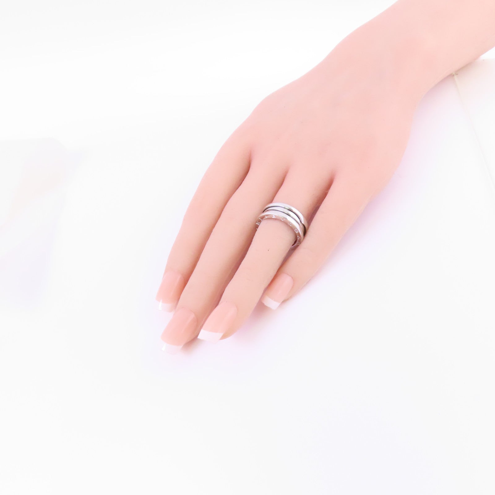BVLGARI 18K白金B-Zero1 2 Band Ring戒指#52/US#5.5