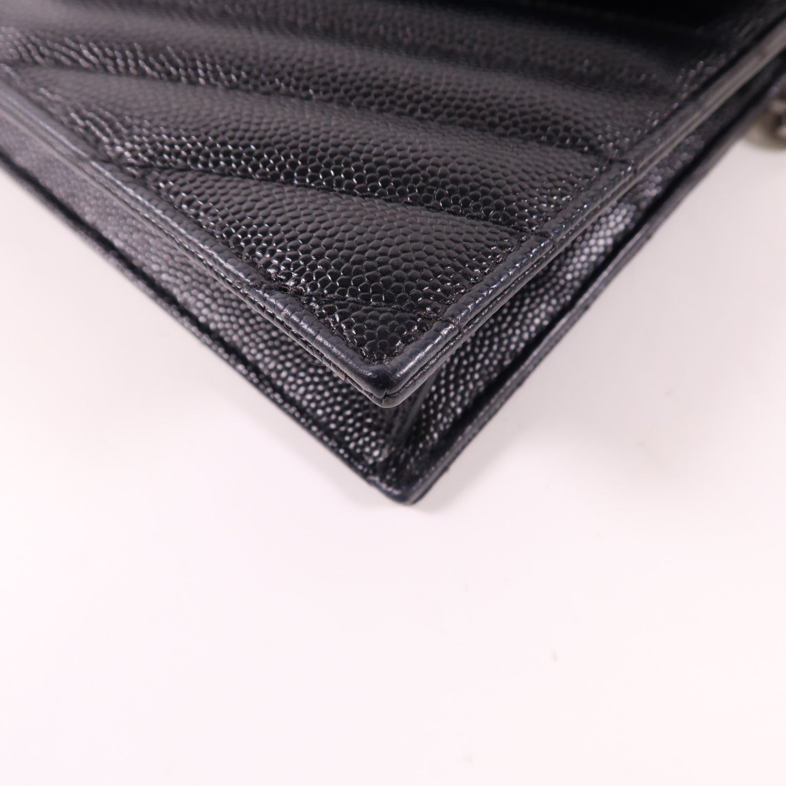 SAINT LAURENT 牛皮皮革Chain Shoulder Bag銀扣鏈帶肩背袋