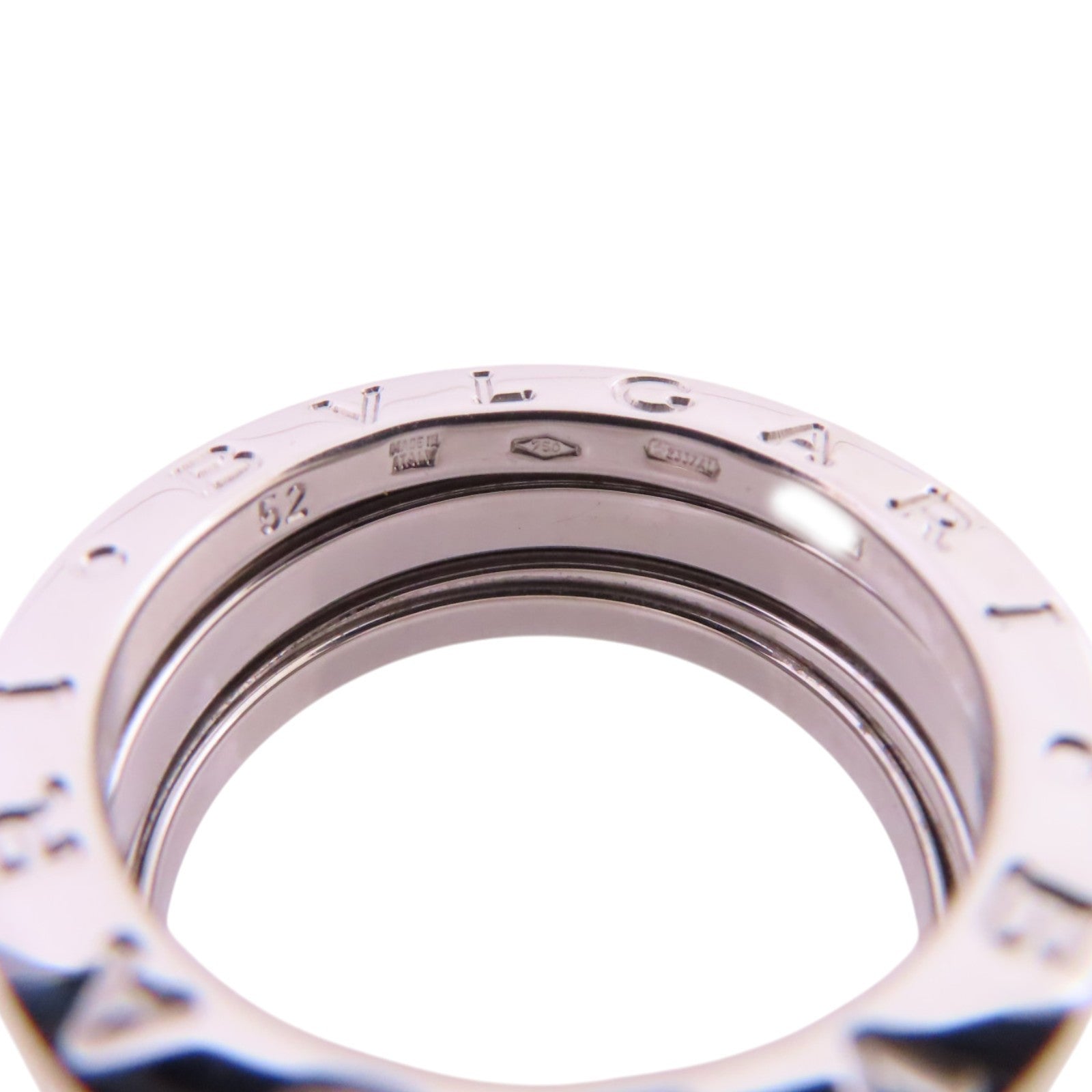 BVLGARI 18K白金B-Zero1 2 Band Ring戒指#52/US#5.5