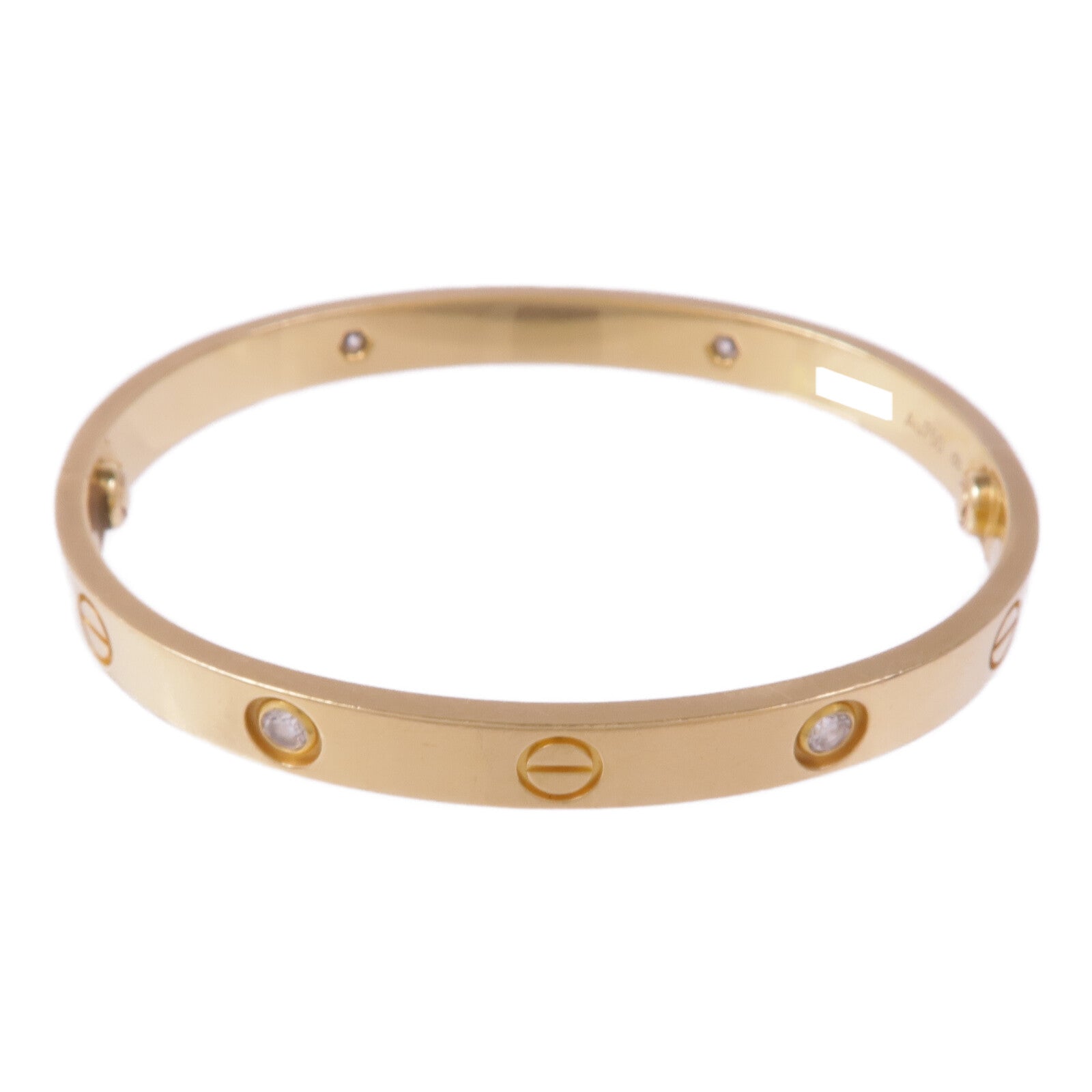CARTIER 18K黃金Love Bracelet 4 Diamonds鑽石手鐲Cartier#17