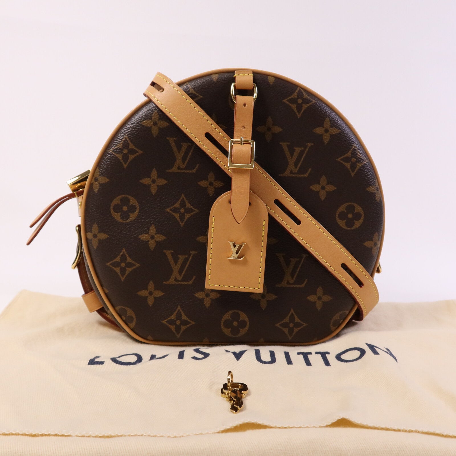 LOUIS VUITTON Monogram Boite Chapeau Souple金扣肩背袋