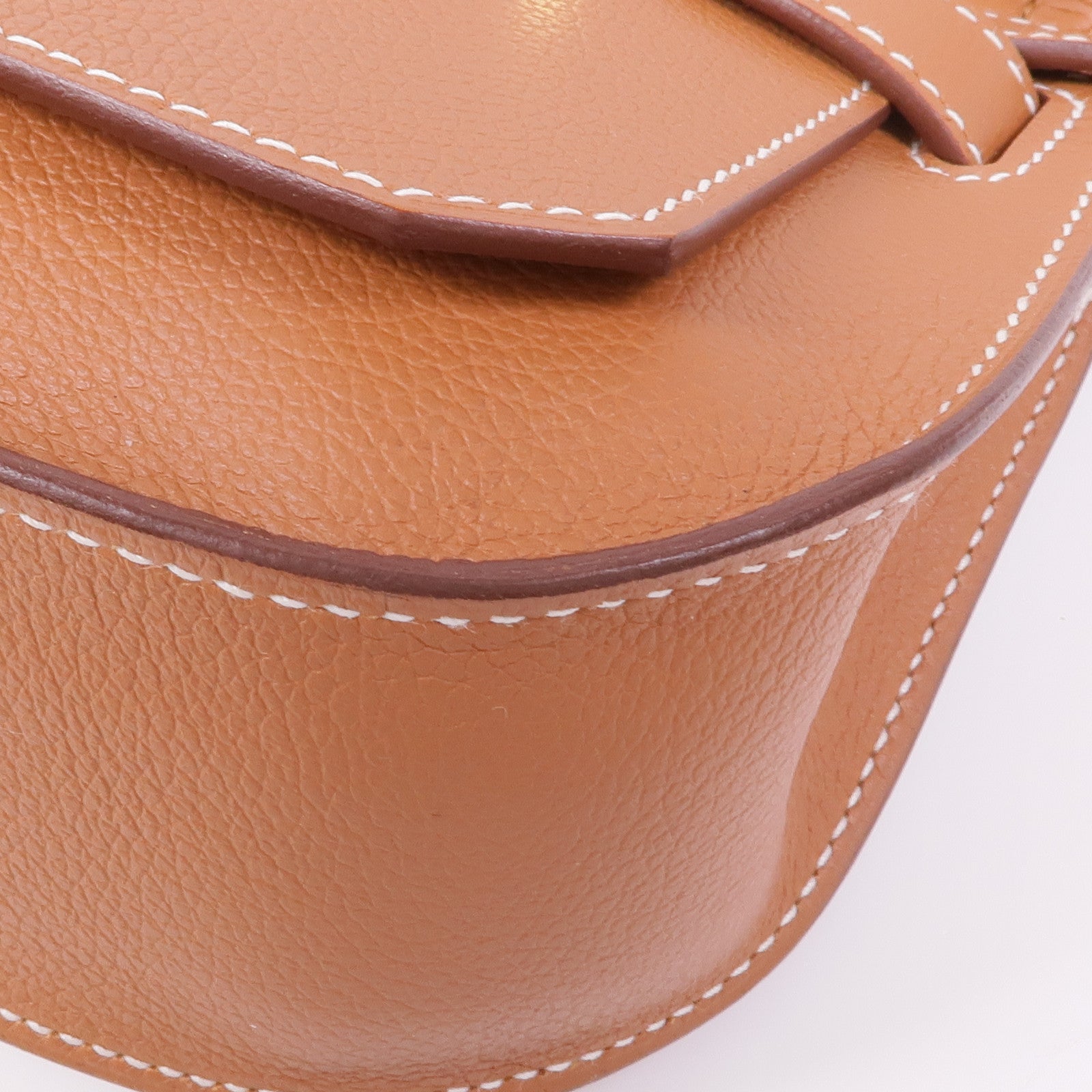 HERMES Evercolor皮革Jypsiere Mini金扣肩背袋37 Gold