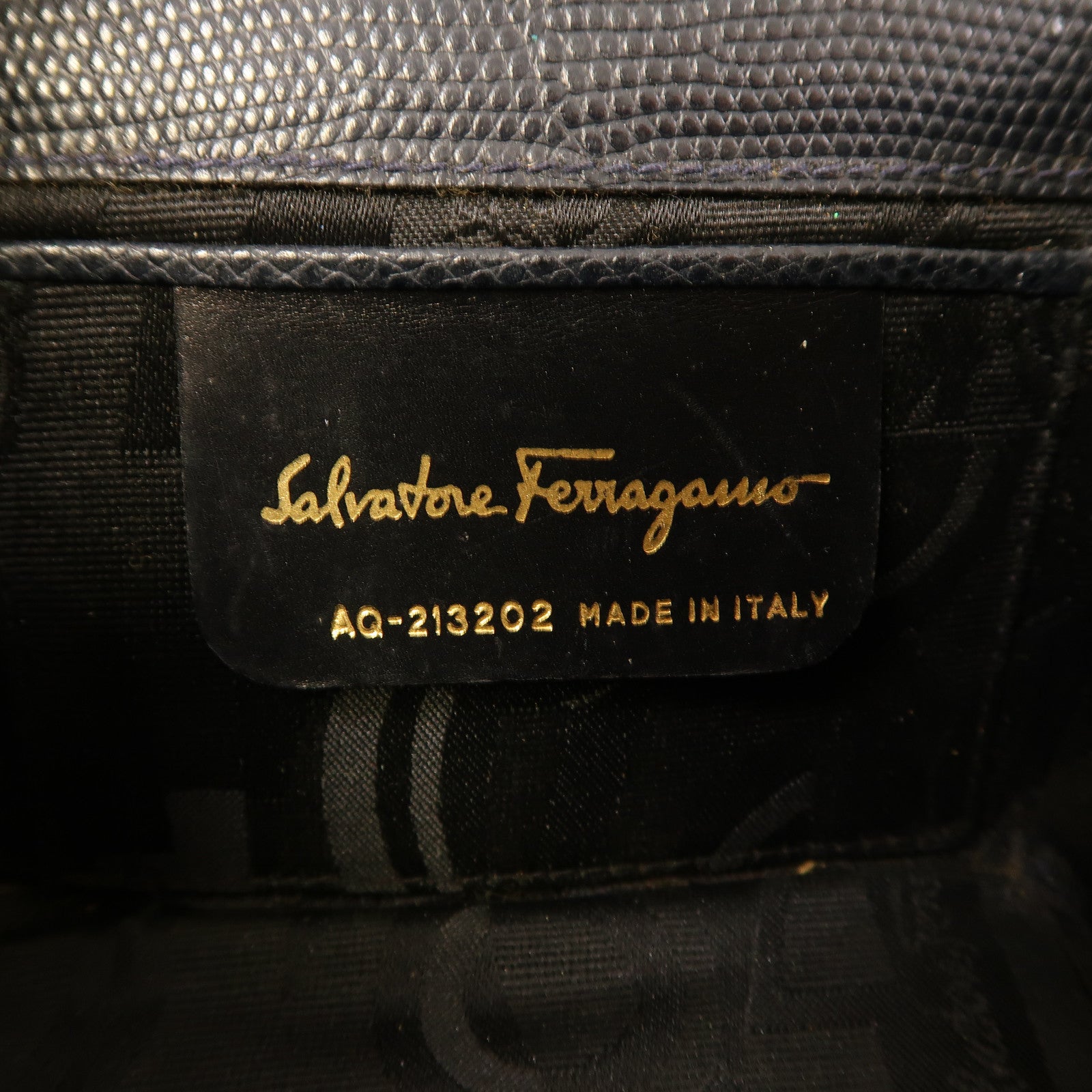 Salvatore Ferragamo 【激減優惠】牛皮皮革Chain Shoulder金扣鏈帶肩背袋藍色