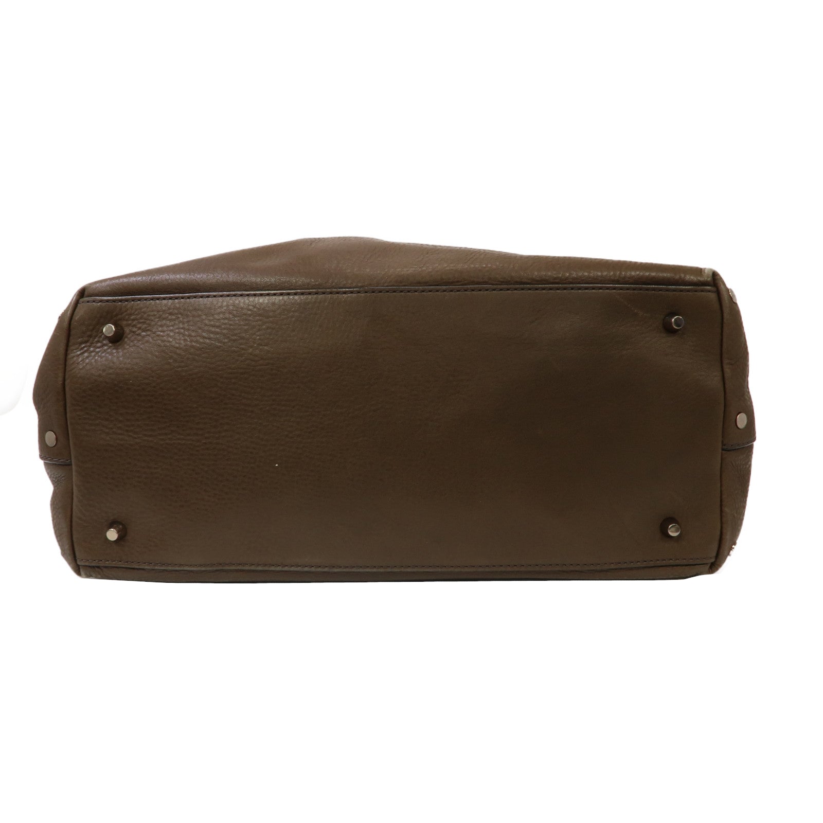 BURBERRY 塗層帆布/皮革Shoulder Bag金扣手挽肩背兩用袋啡色