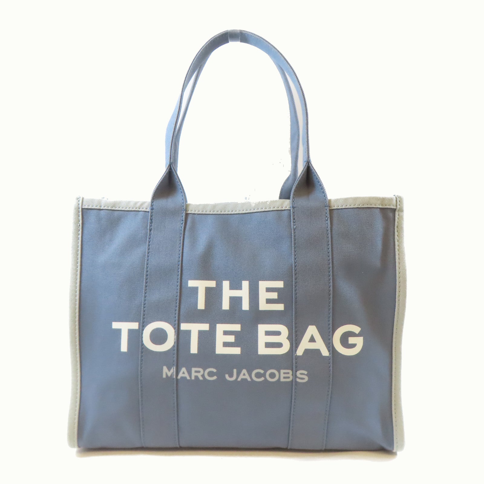 MARC JACOBS 帆布Tote Bag黑扣手挽袋藍色