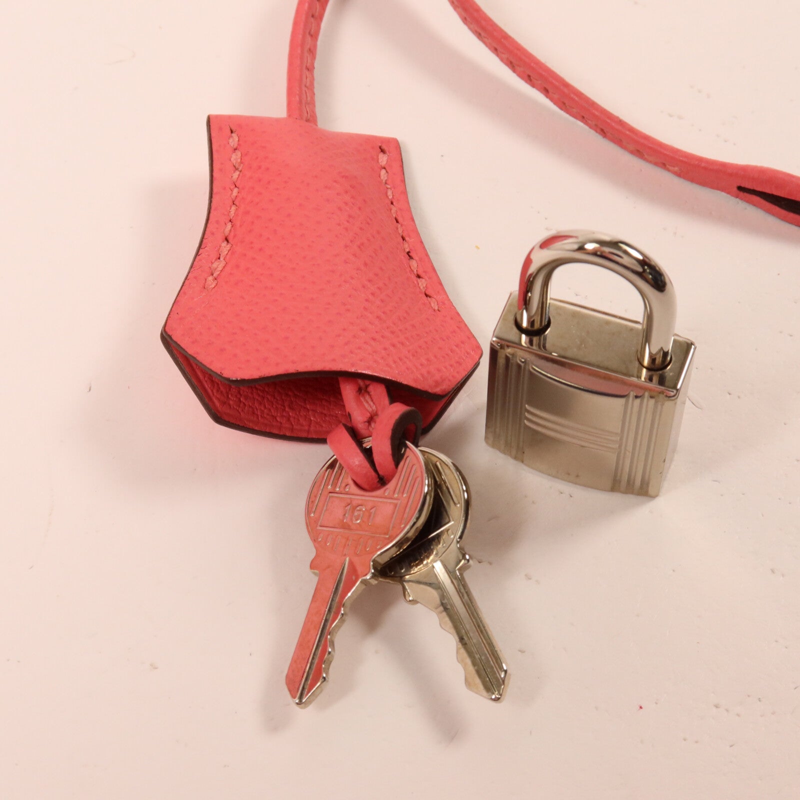 HERMES Epsom皮革Kelly 28手挽肩背兩用袋Rose Azalee