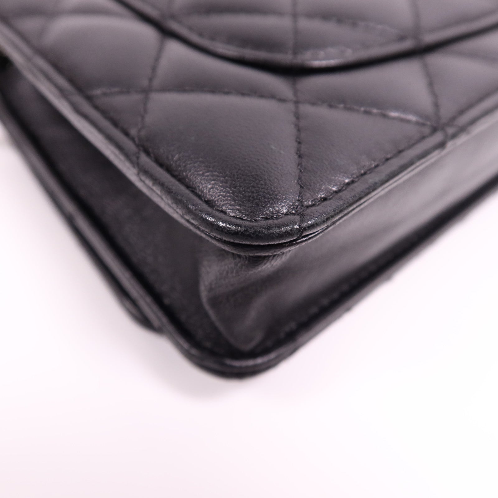 CHANEL 羊皮皮革WOC Wallet On Chain銀扣鏈帶肩背袋