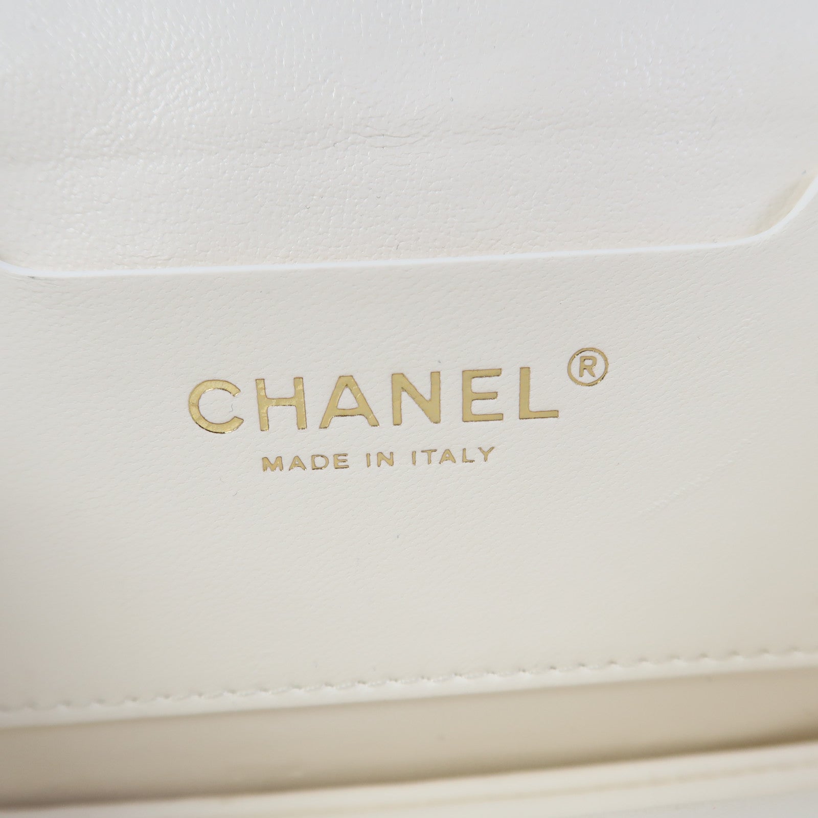 CHANEL 菱格Caviar皮革Shoulder Bag金扣手挽肩背兩用袋白色