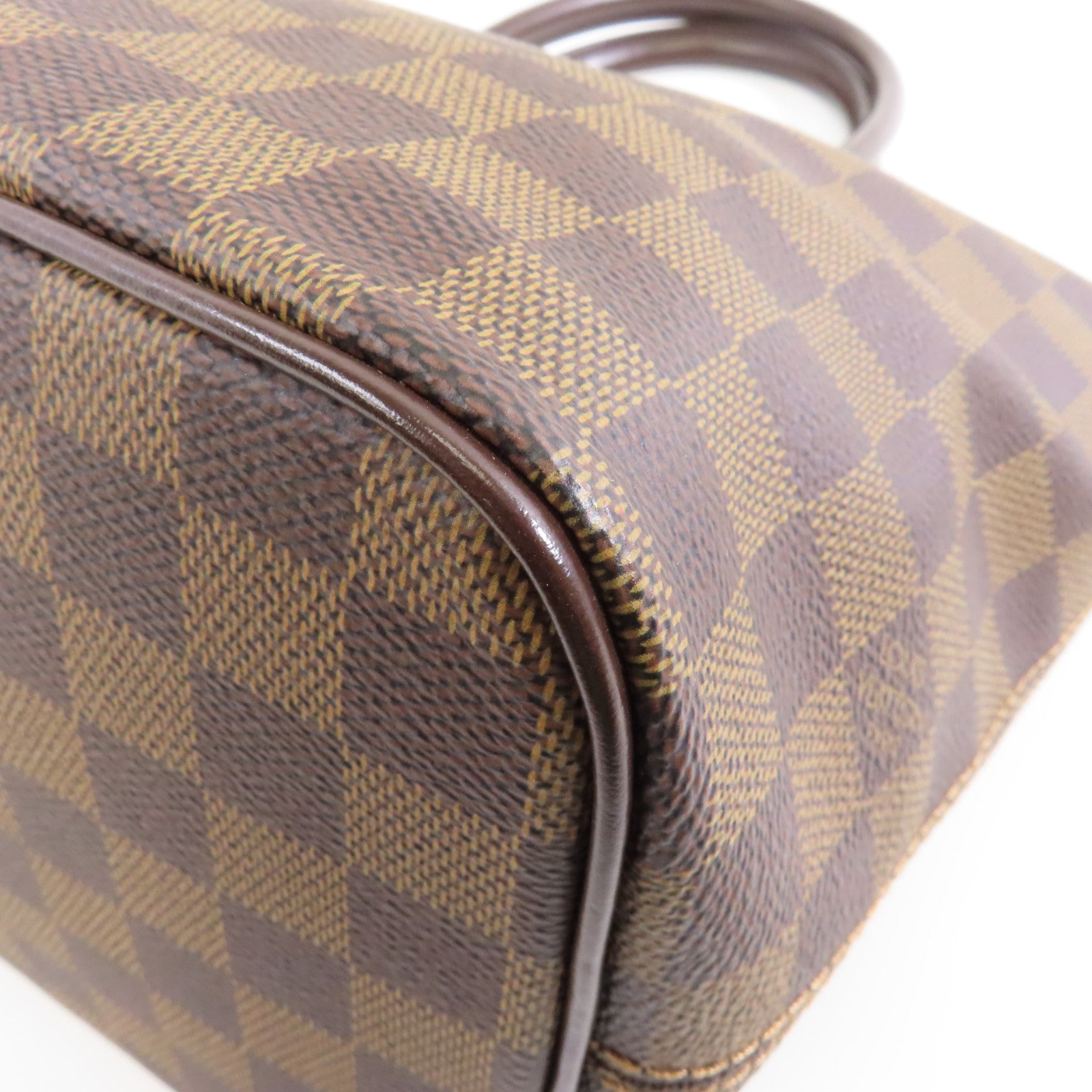 LOUIS VUITTON Damier Saleya PM金扣手挽袋啡色
