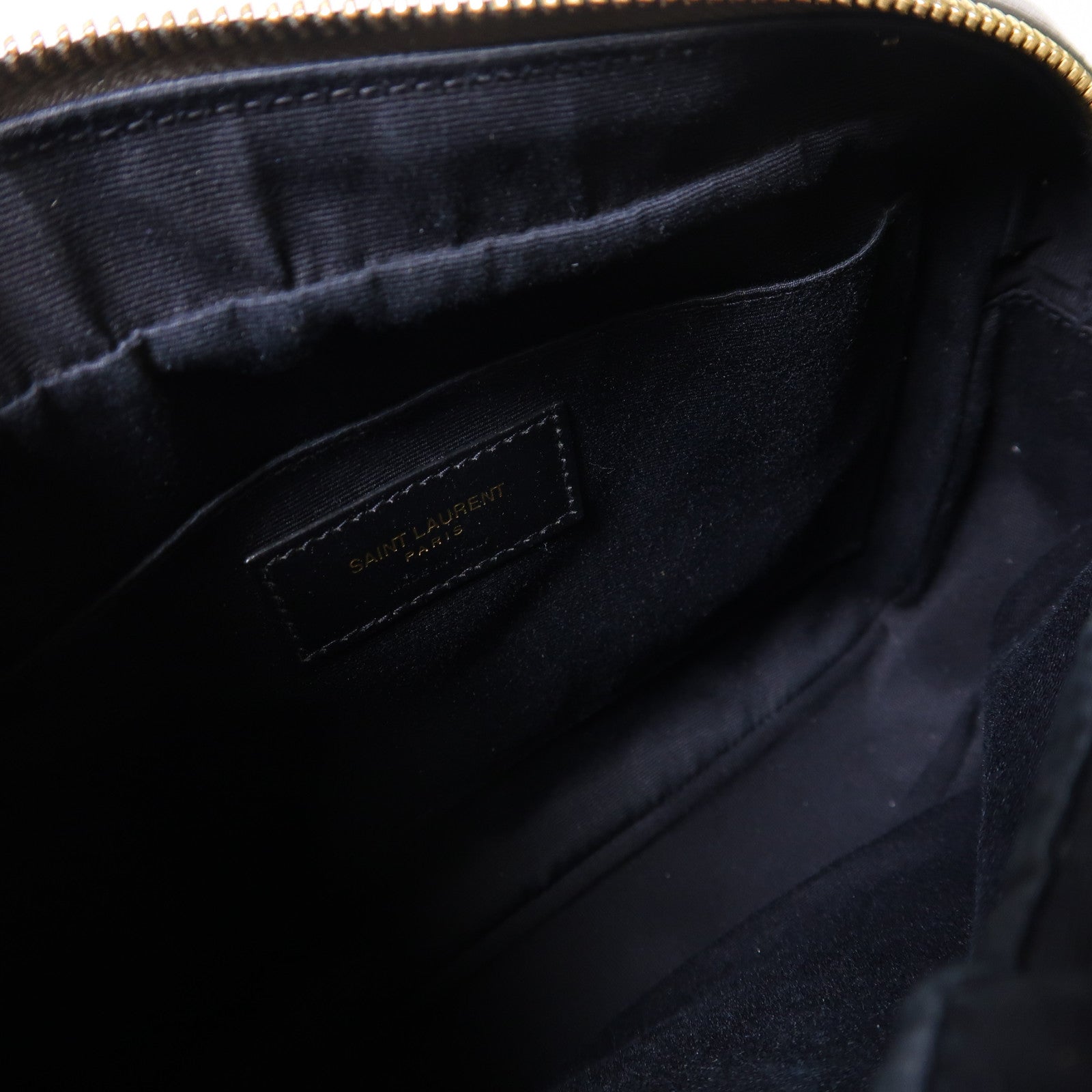 SAINT LAURENT 牛皮皮革Shoulder Bag金扣肩背袋深綠色
