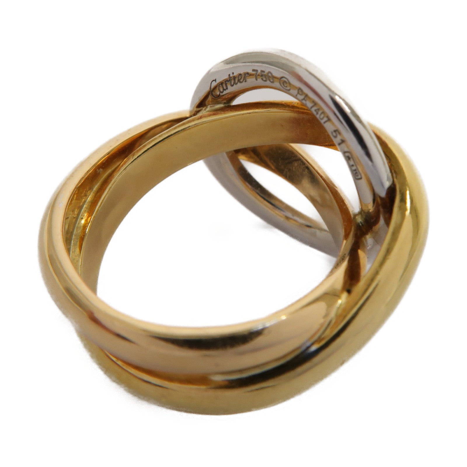 CARTIER **【激減優惠】18K黄金/玫瑰金/白金Ring戒指Cartier#51 US#5.5