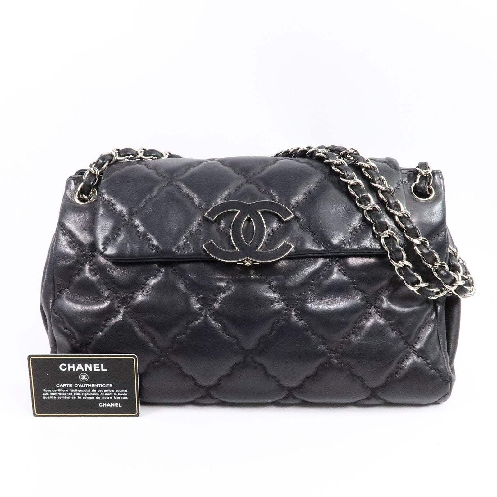 CHANEL 牛皮皮革Chain Shoulder Bag鏈帶肩背袋