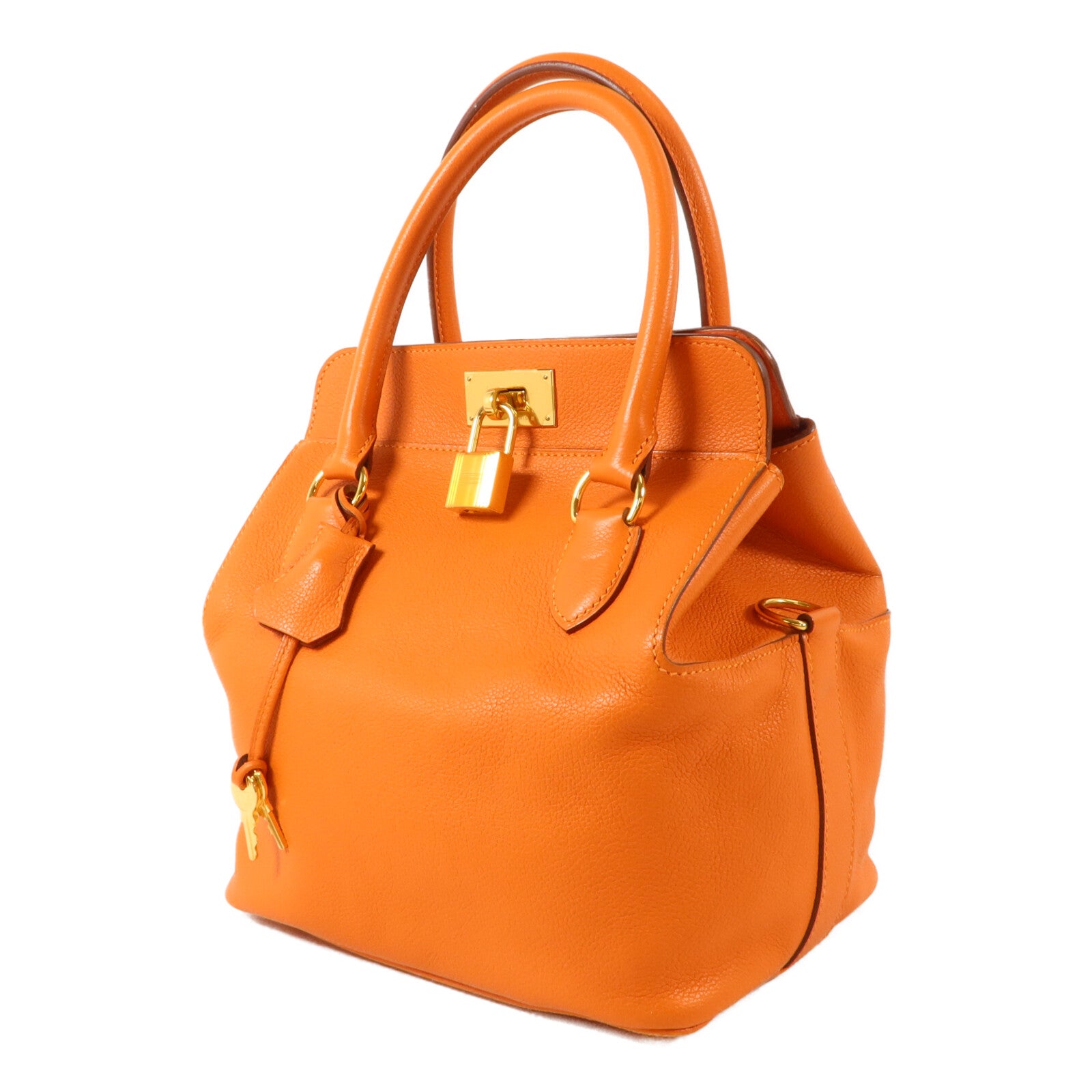 HERMES Evercolor皮革Tool Box 20手挽肩背兩用袋Orange