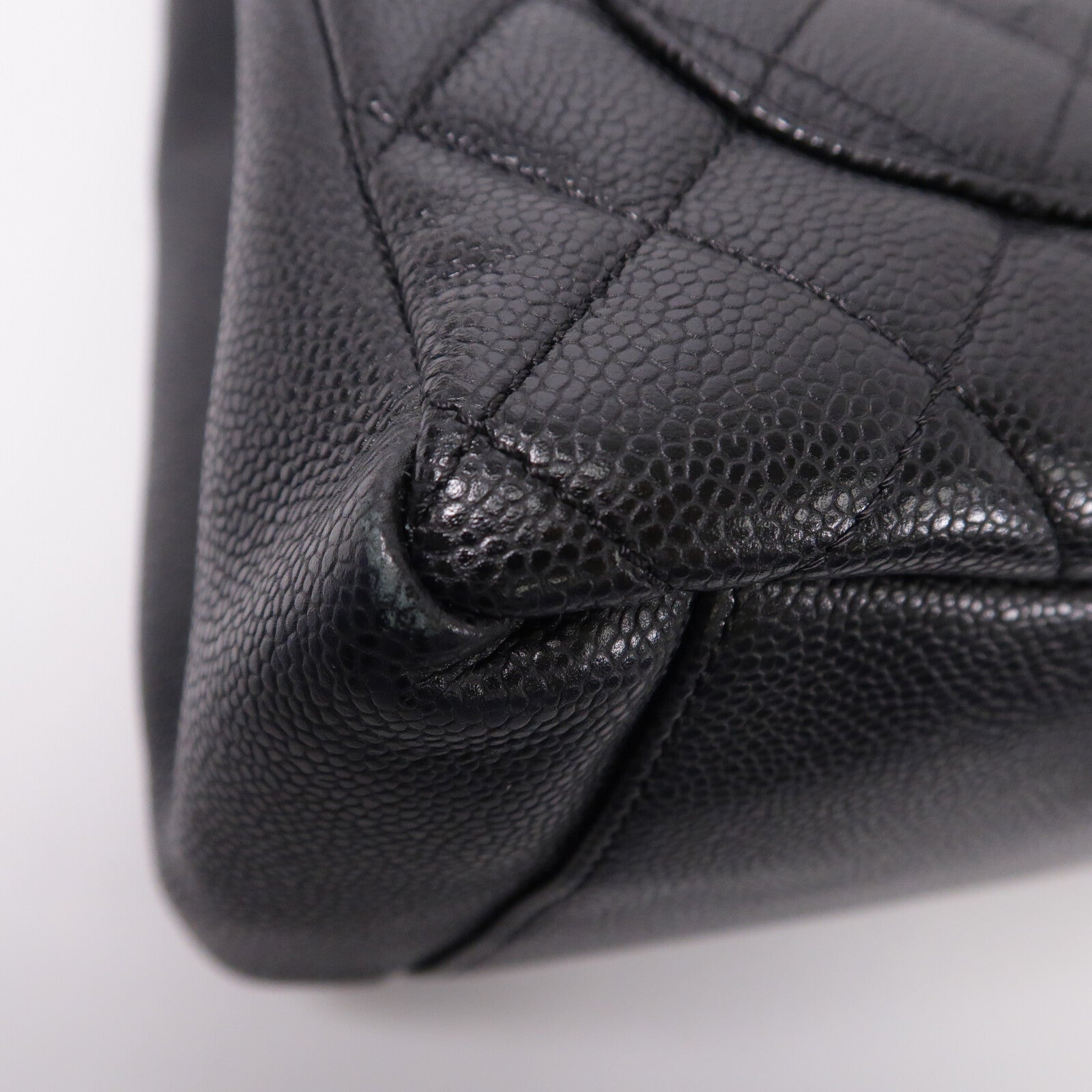 CHANEL 牛皮皮革GST Grand Shopping Tote Bag鏈帶肩背袋