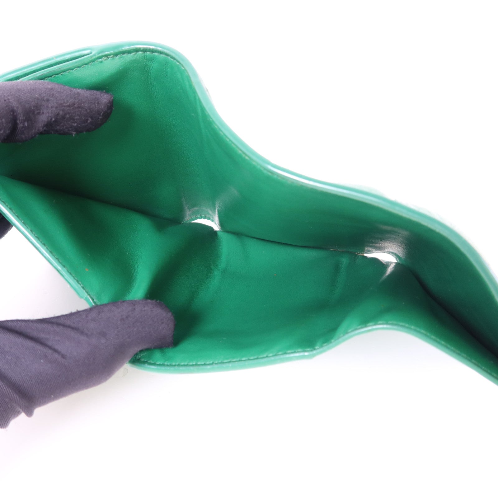 BOTTEGA VENETA 羊皮皮革Cassette Trifold Short Wallet金扣錢包