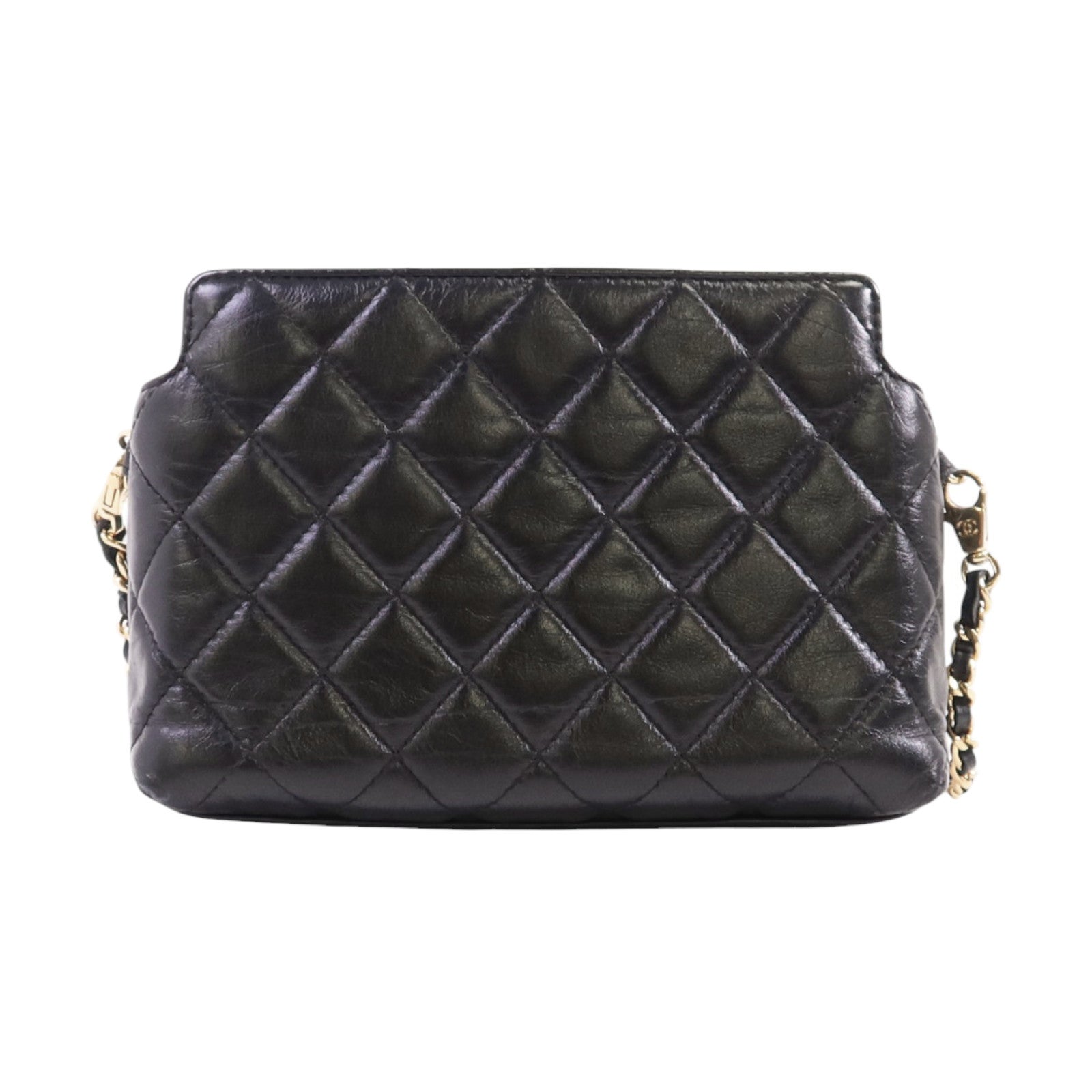 CHANEL 【激減優惠】羊皮皮革Chain Shoulder金扣鏈帶肩背袋
