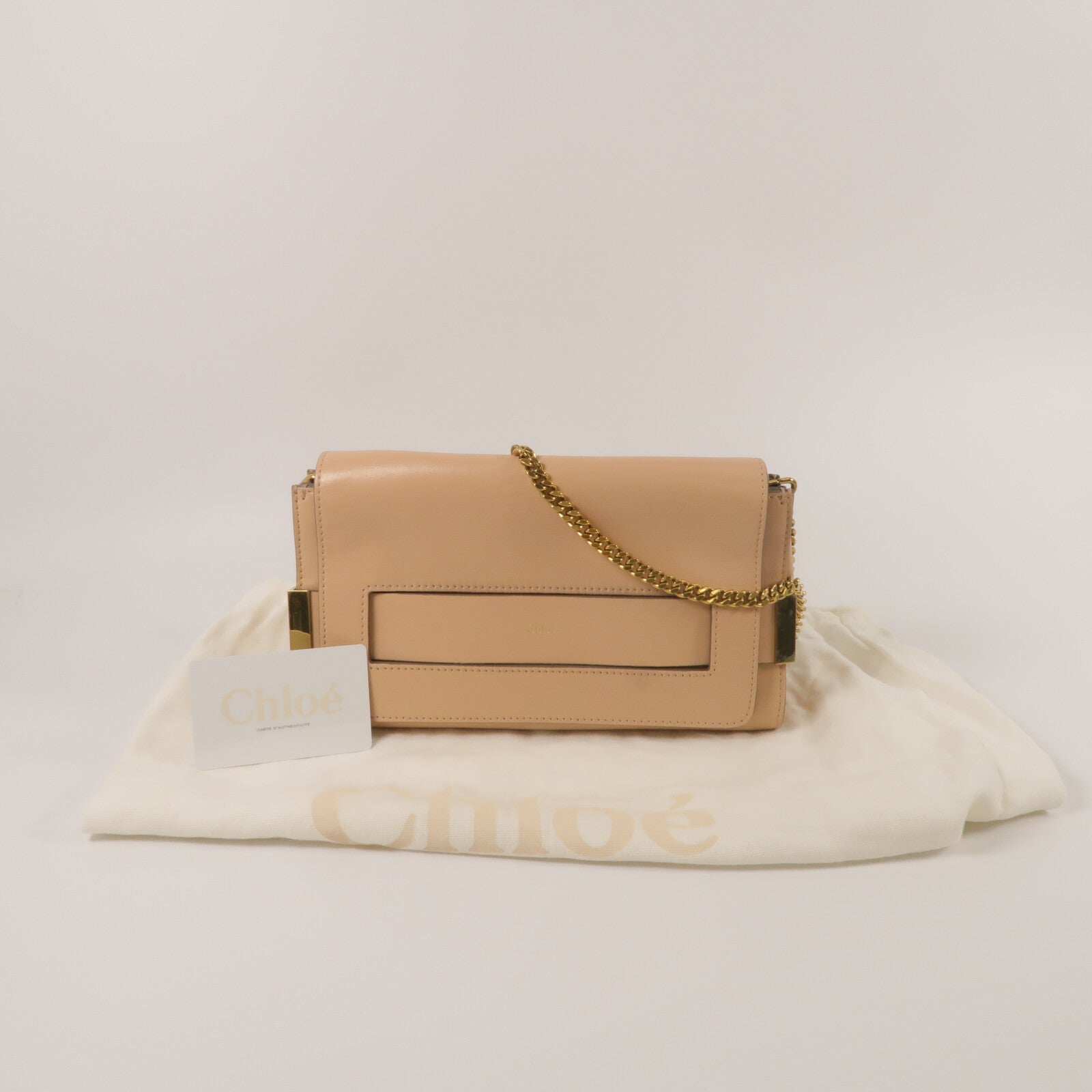 Chloe 牛皮皮革Elle鏈帶肩背袋