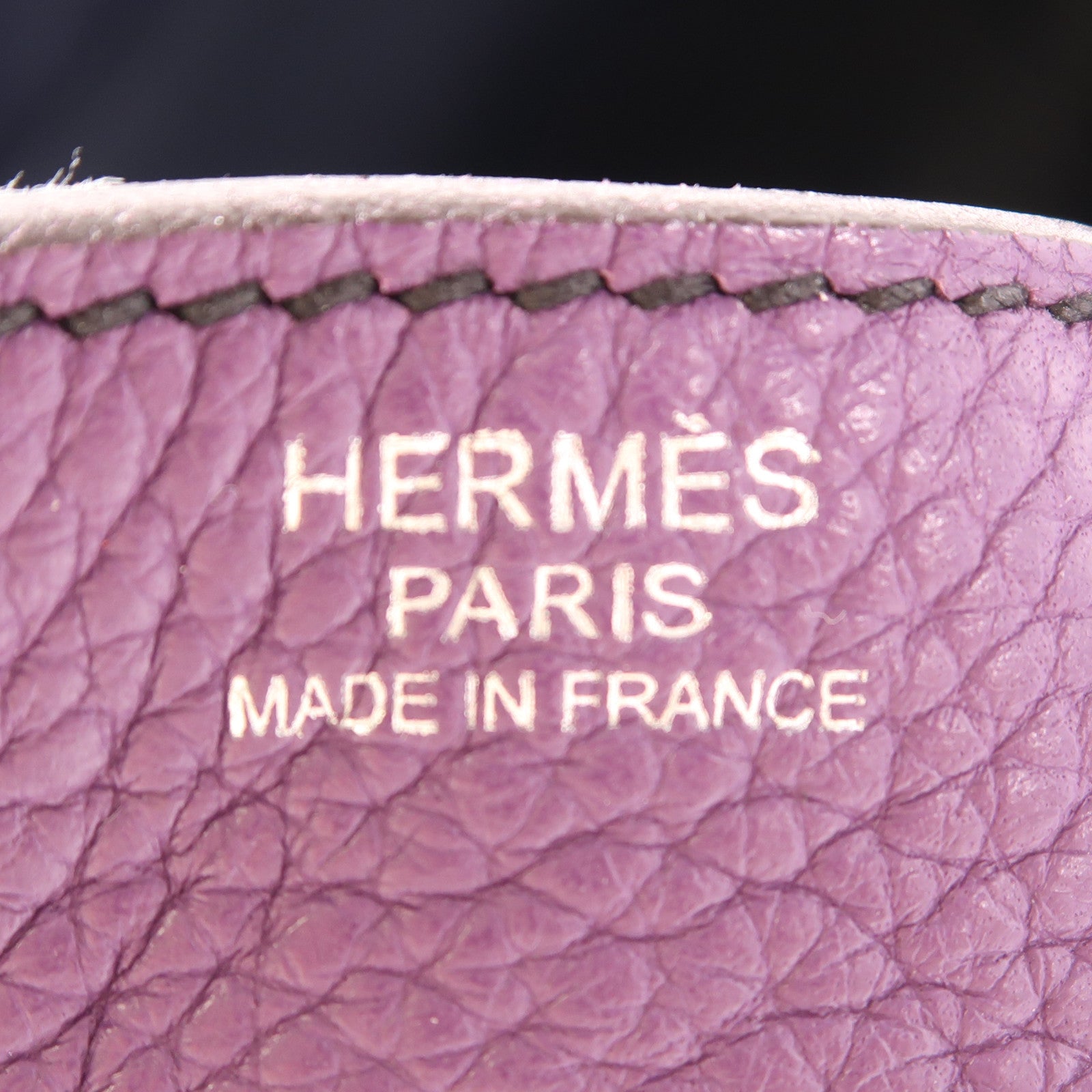 HERMES PHW Lindy 30 2 Way Shoulder Bag Taurillon Clemence Leather Anemone Purple