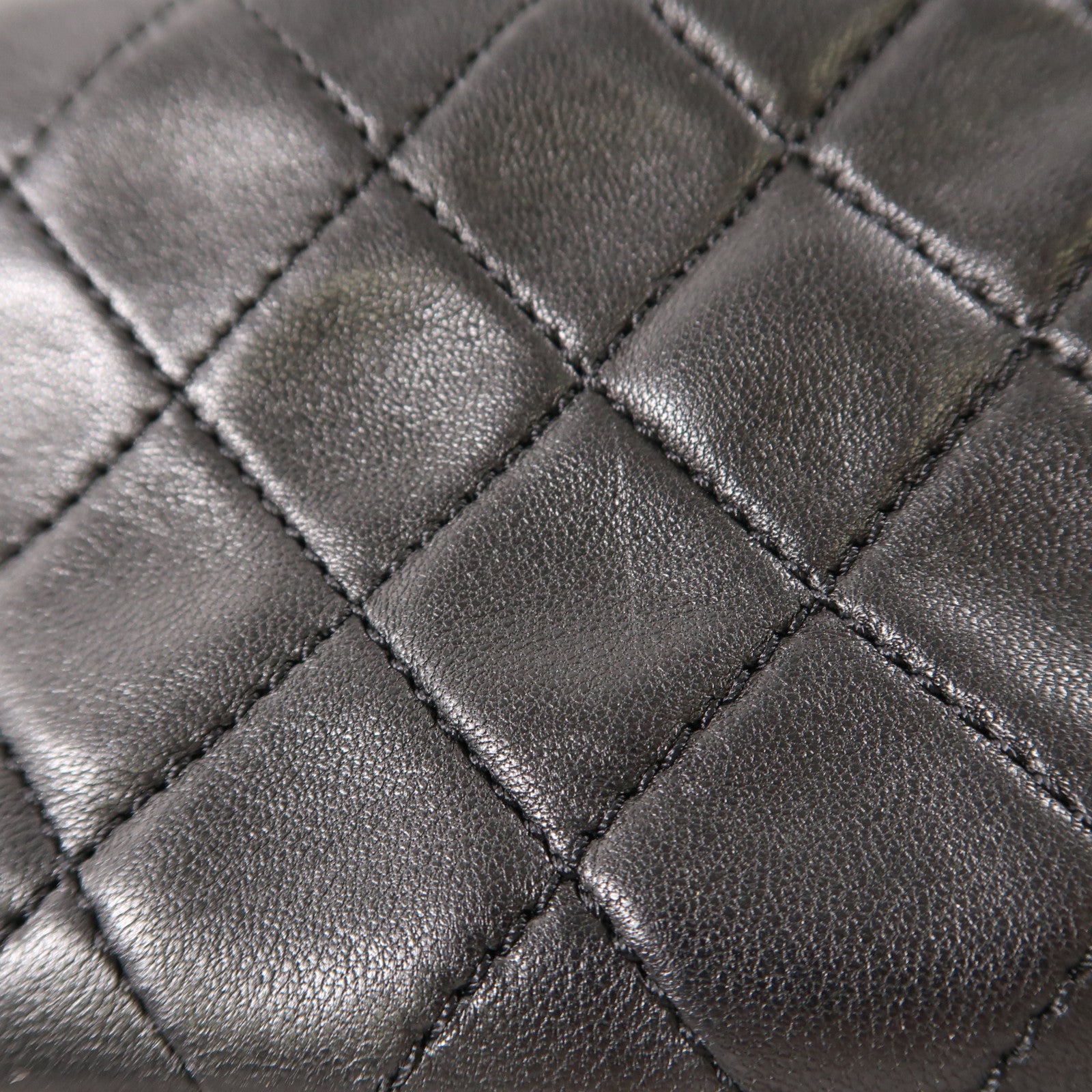 CHANEL CC Boy Vanity Case 2 Way Shoulder Bag Lambskin Leather Black
