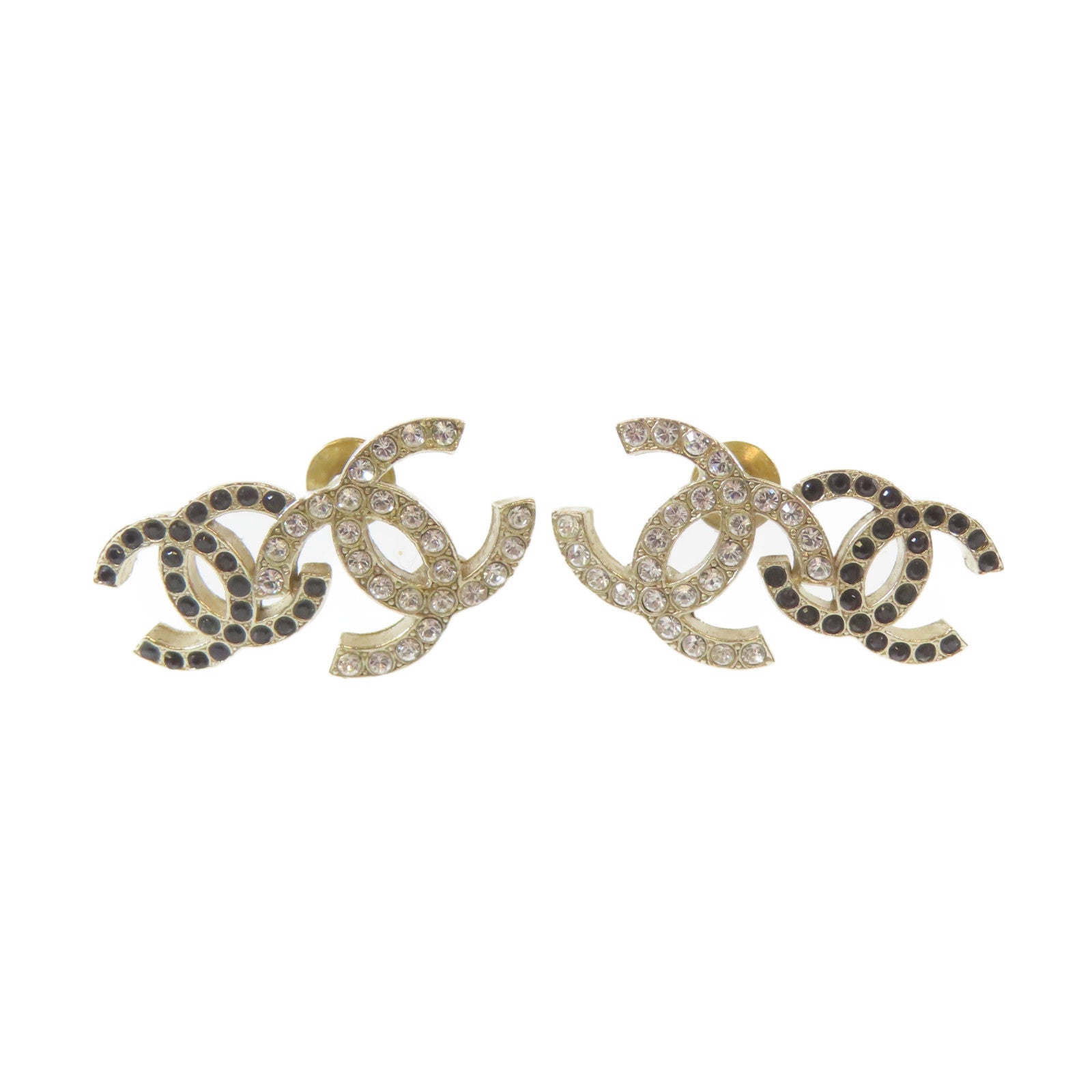 CHANEL 金屬Earrings耳環黑色/金色