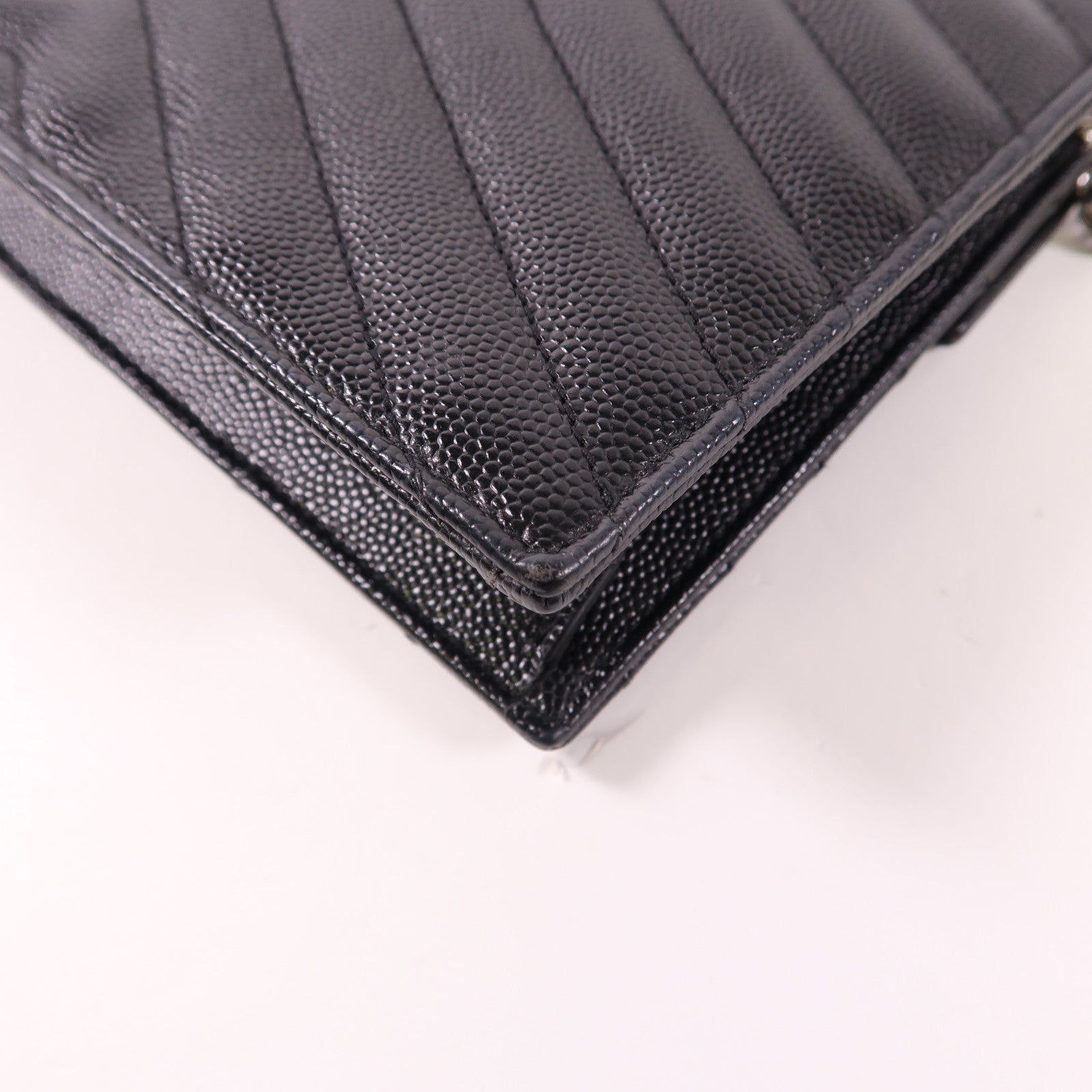 SAINT LAURENT 牛皮皮革Chain Shoulder Bag銀扣鏈帶肩背袋