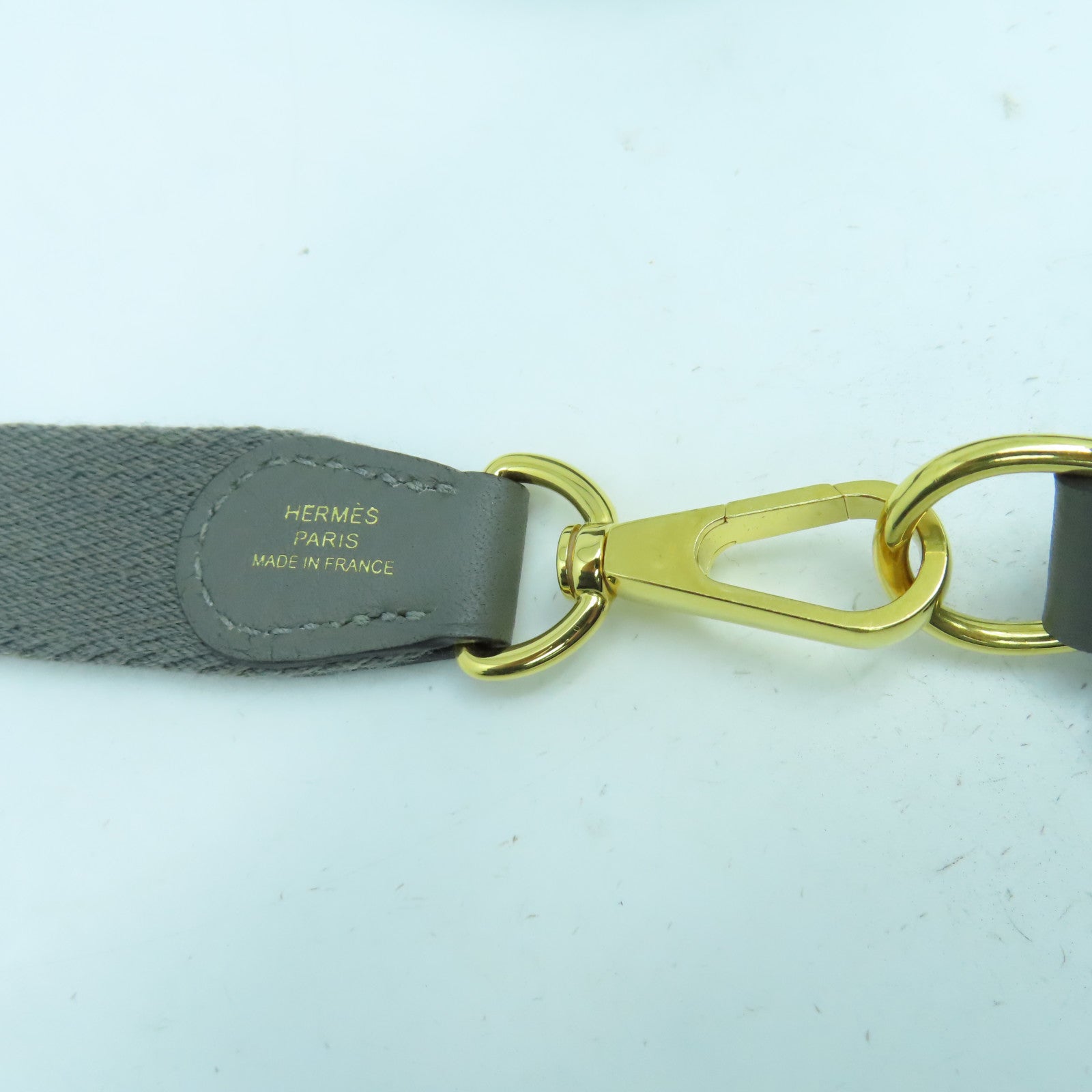 HERMES Clemence皮革Evelyne TPM金扣肩背袋Etain錫器灰色