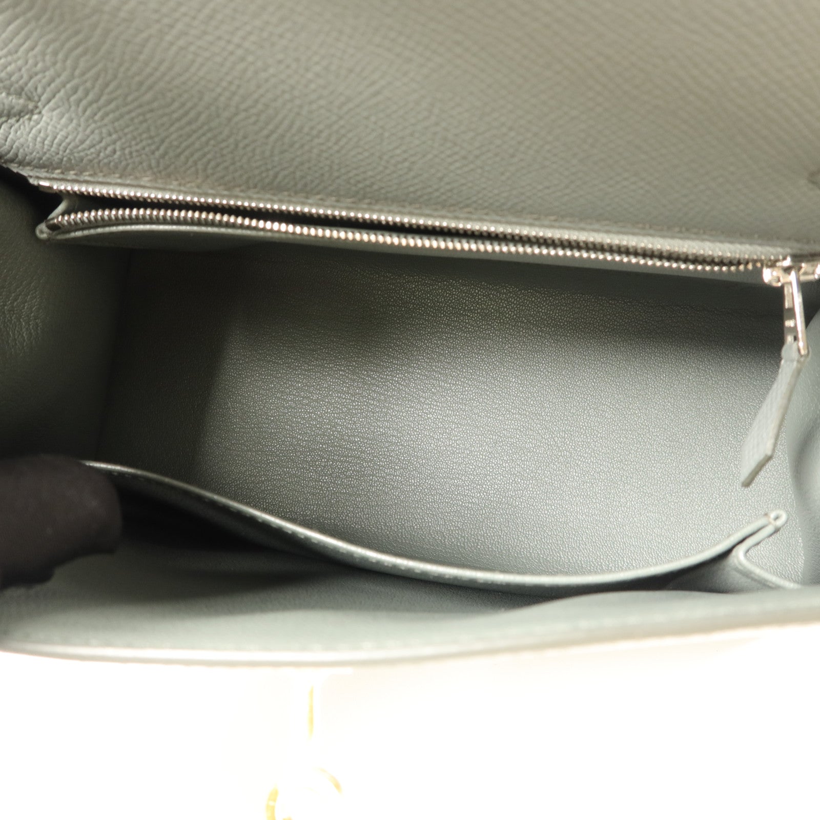 HERMES Epsom皮革Kelly 25手挽肩背兩用袋Vert Amande