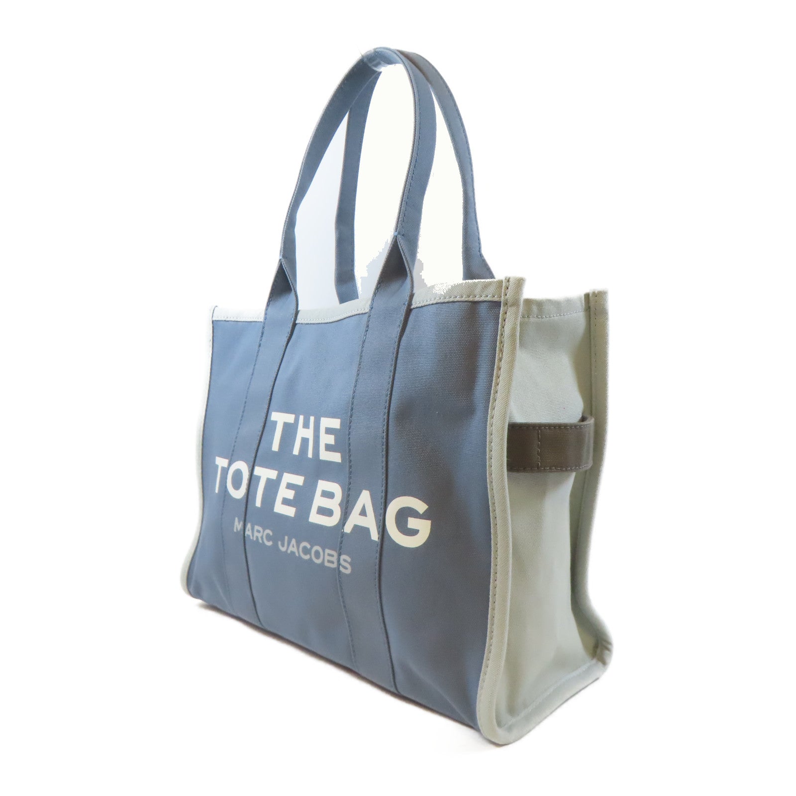MARC JACOBS 帆布Tote Bag黑扣手挽袋藍色