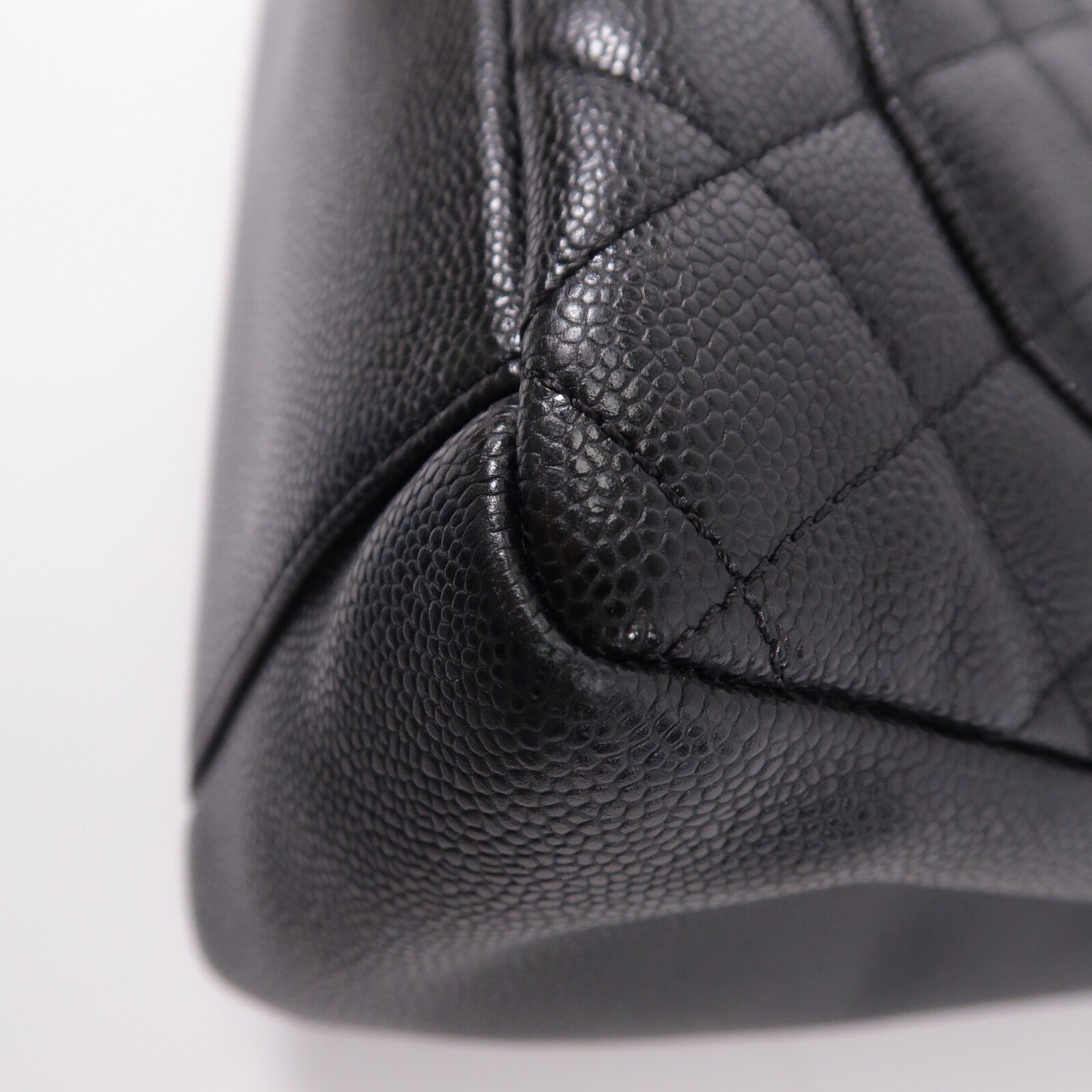 CHANEL 牛皮皮革GST Grand Shopping Tote Bag鏈帶肩背袋