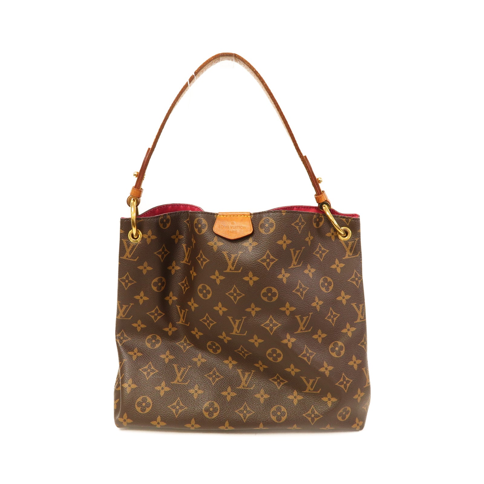 LOUIS VUITTON Monogram Graceful PM金扣肩背袋啡色
