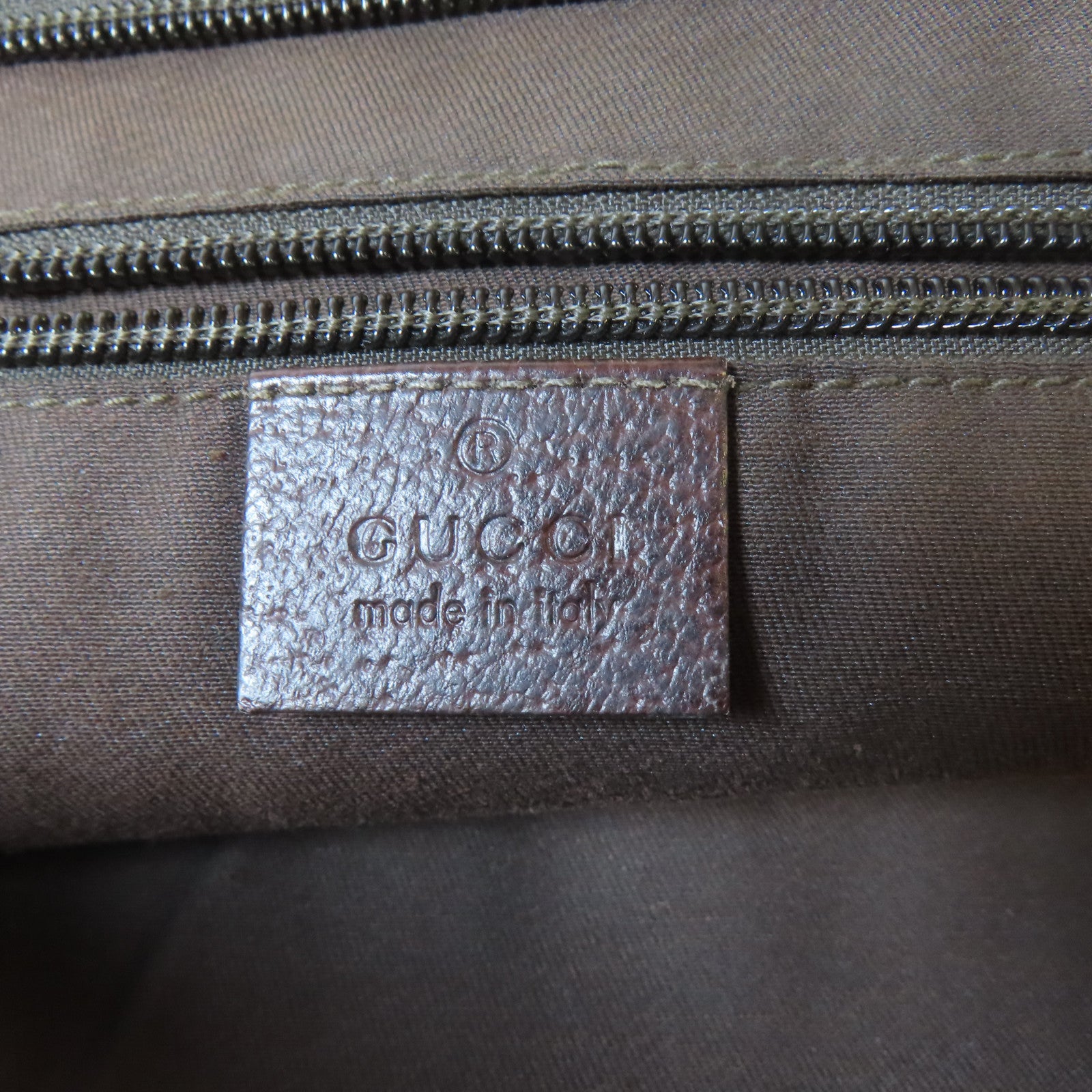 GUCCI 【激減優惠】帆布Shoulder Bag銀扣肩背袋啡色