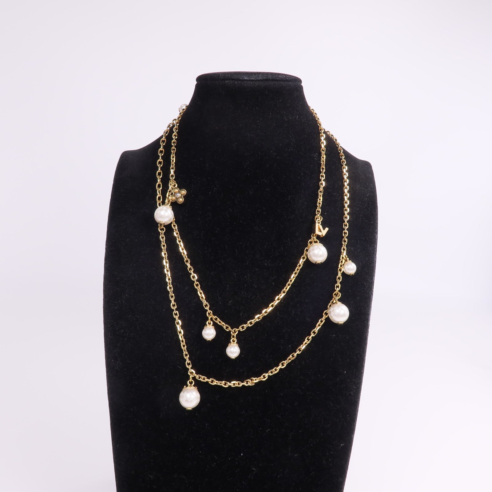 LOUIS VUITTON PVC/金屬Flower Charm Necklace項鍊